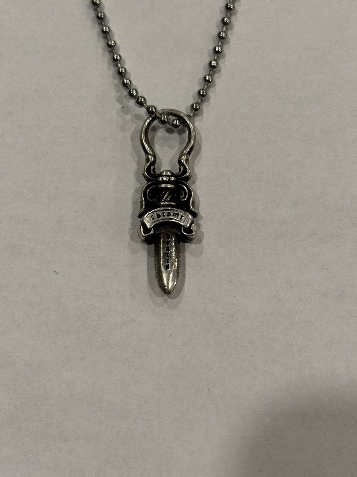 Chrome Hearts Chrome Hearts Dagger Pendant Silver Ball Chain Necklace .925 Size ONE SIZE - 2 Thumbnail