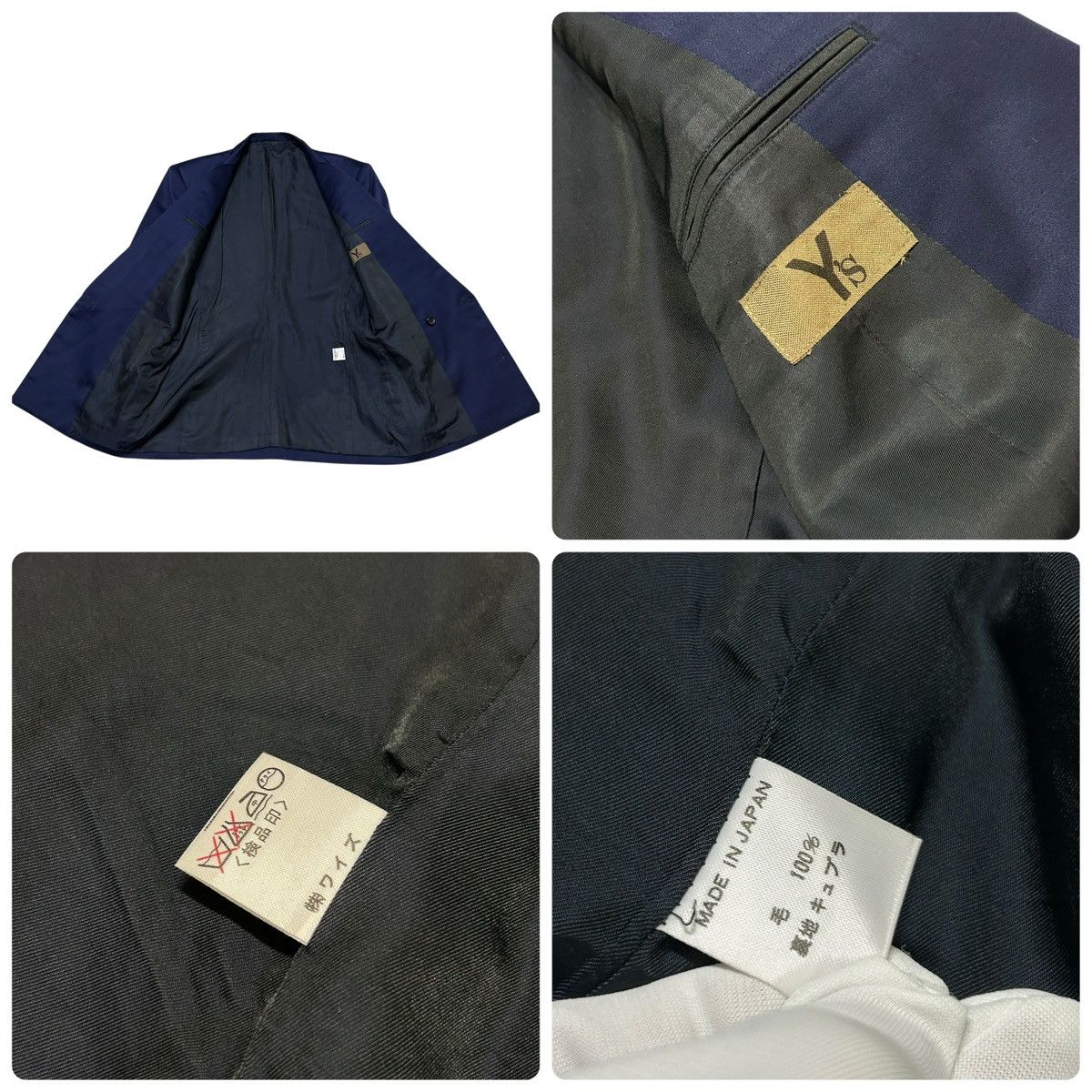 Yohji Yamamoto 634 80s Y's Yohji Yamamoto vintage suit set up men navy rare Size 40R - 5 Thumbnail