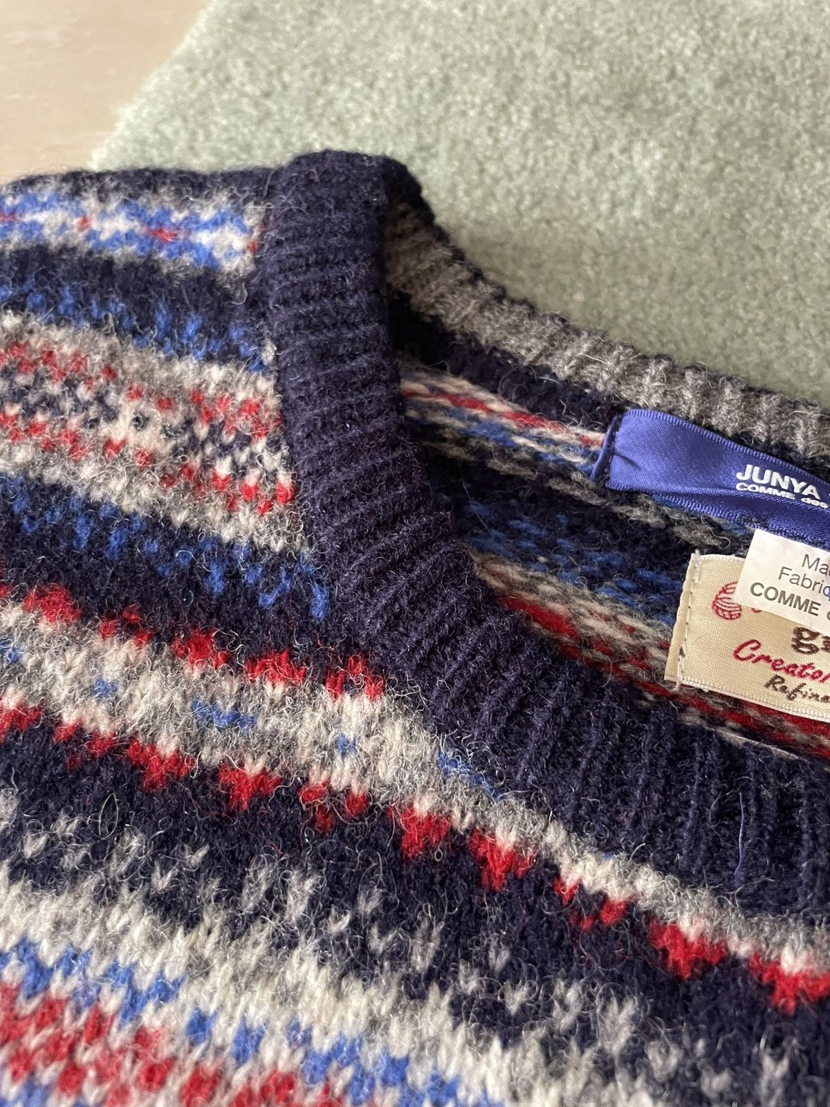 Comme des Garcons Junya Watanabe Comme des Garçons wool argyle sweater Size US S / EU 44-46 / 1 - 3 Thumbnail