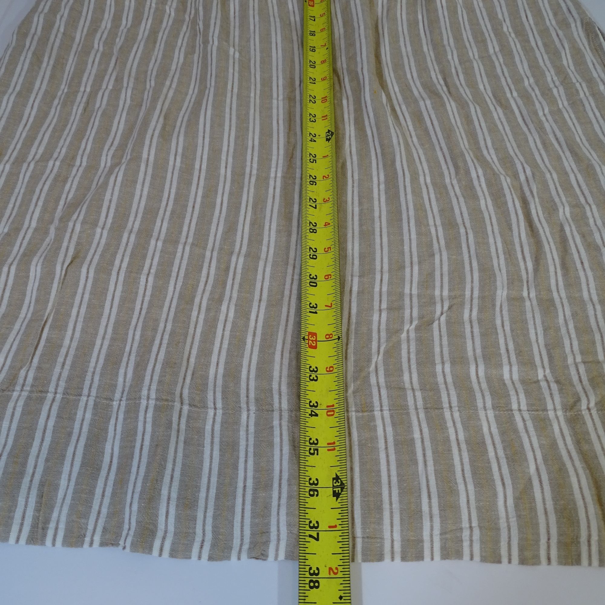 Z Supply Z Supply Evereve Tan White Stripe Maxi Skirt Size M Linen Size 28" / US 6 / IT 42 - 11 Thumbnail