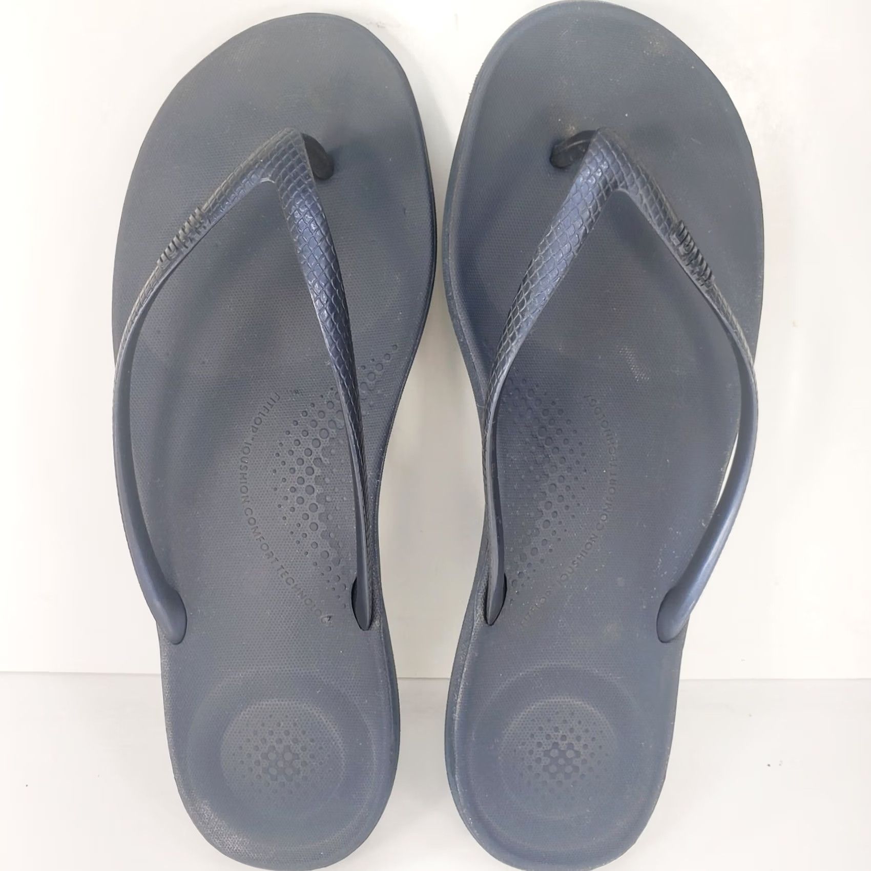 Vintage FitFlop Iqushion Blue Gloss Comfort Flip Flop Womens Size 10 Sandal Size US 8 / IT 38 - 7 Thumbnail