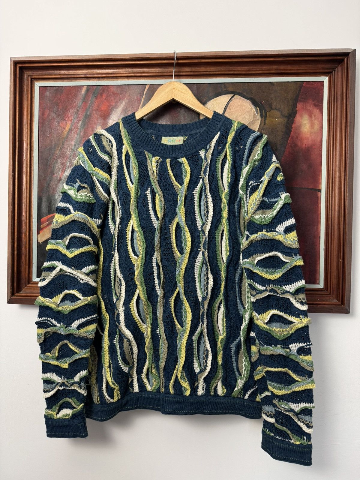 Vintage 90s Coogi Knit Sweater Rap Notorious Big Rare Hype