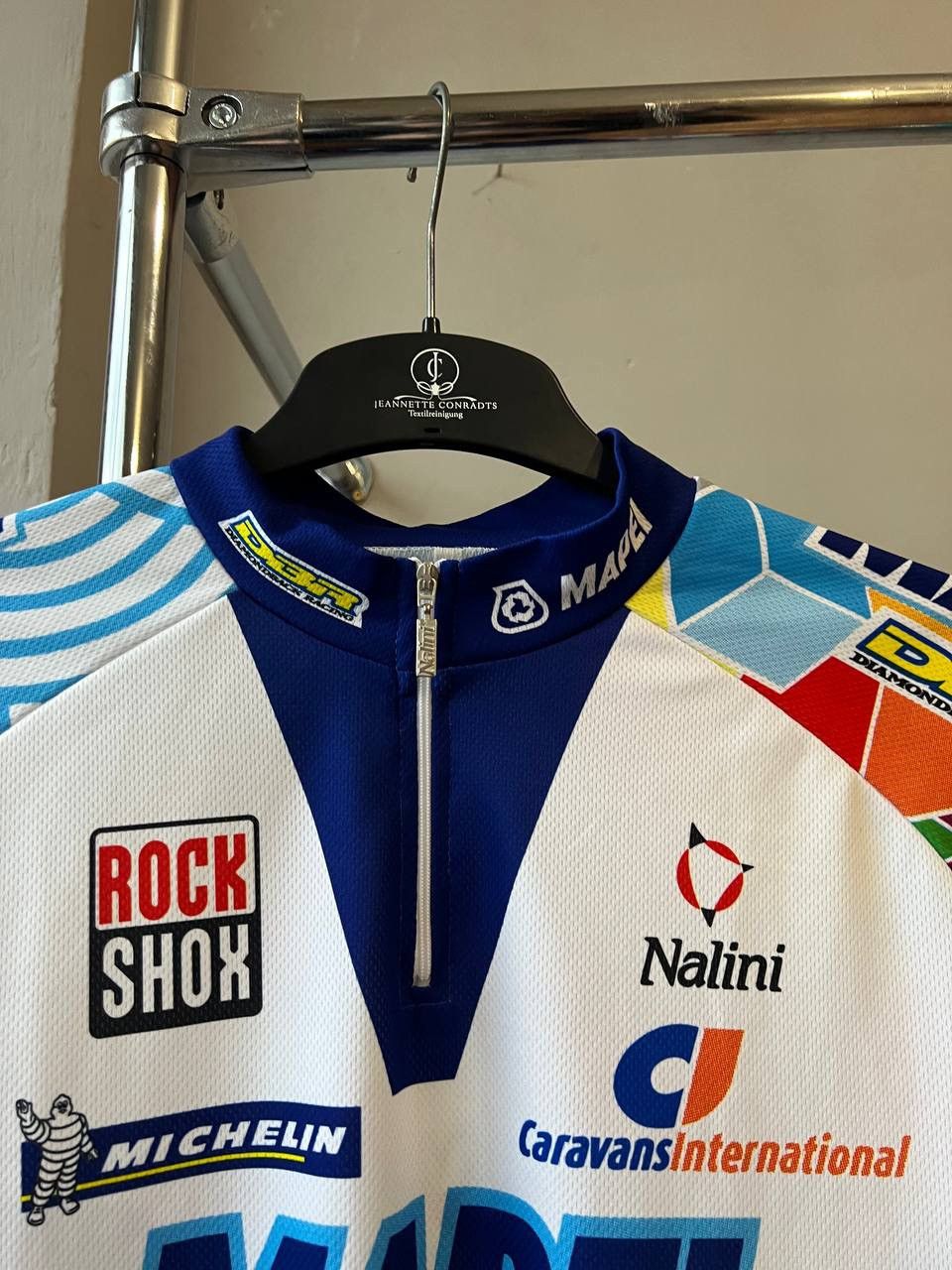 Vintage 1990 RARE NALINI MAPEI DBR CYCLING BIKE JERSEY SHIRT SIZE 6 Size US XL / EU 56 / 4 - 4 Thumbnail