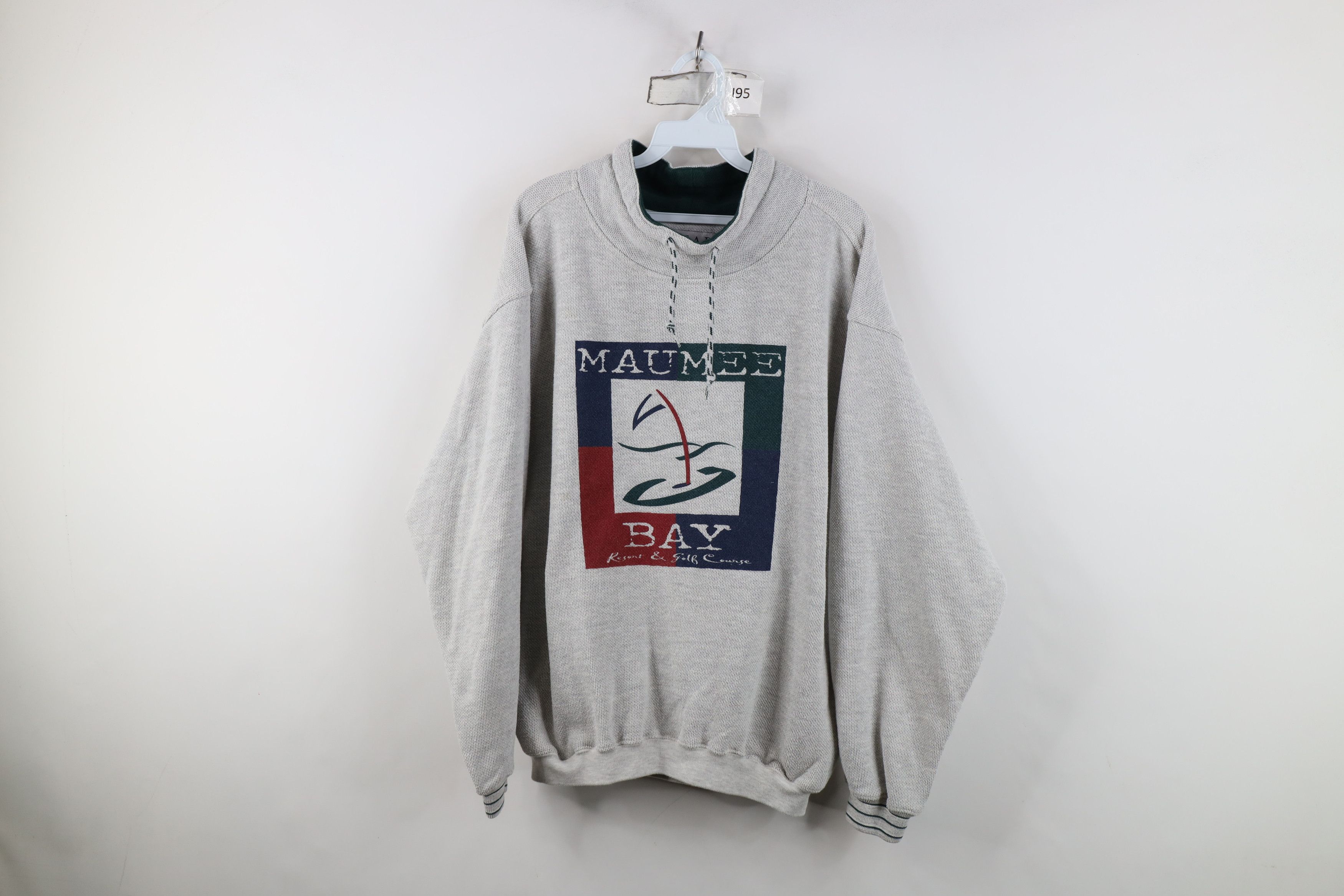 Vintage Vintage 90s Streetwear Bay Golf Course Mock Neck Sweatshirt Size US M / EU 48-50 / 2 - 1 Thumbnail