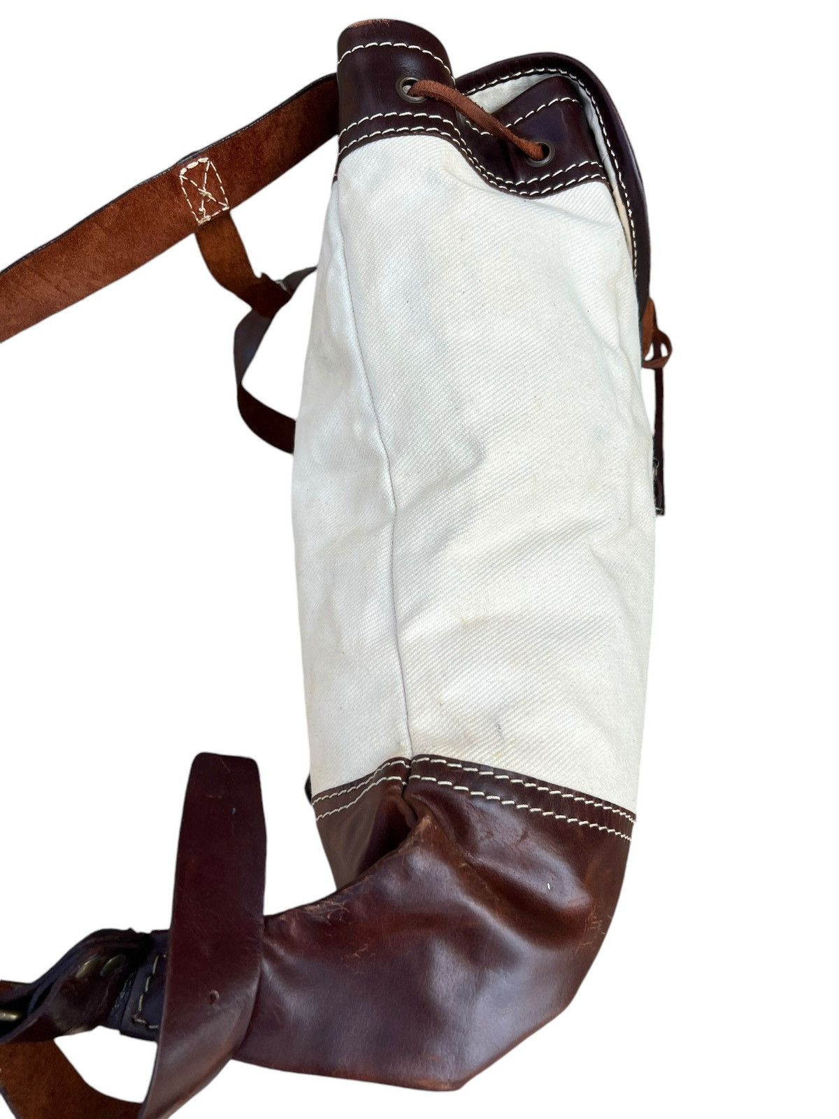 Leather Tideway Japan Muddy Stains Canvas Leather Hybrid Backpack Size ONE SIZE - 14 Thumbnail