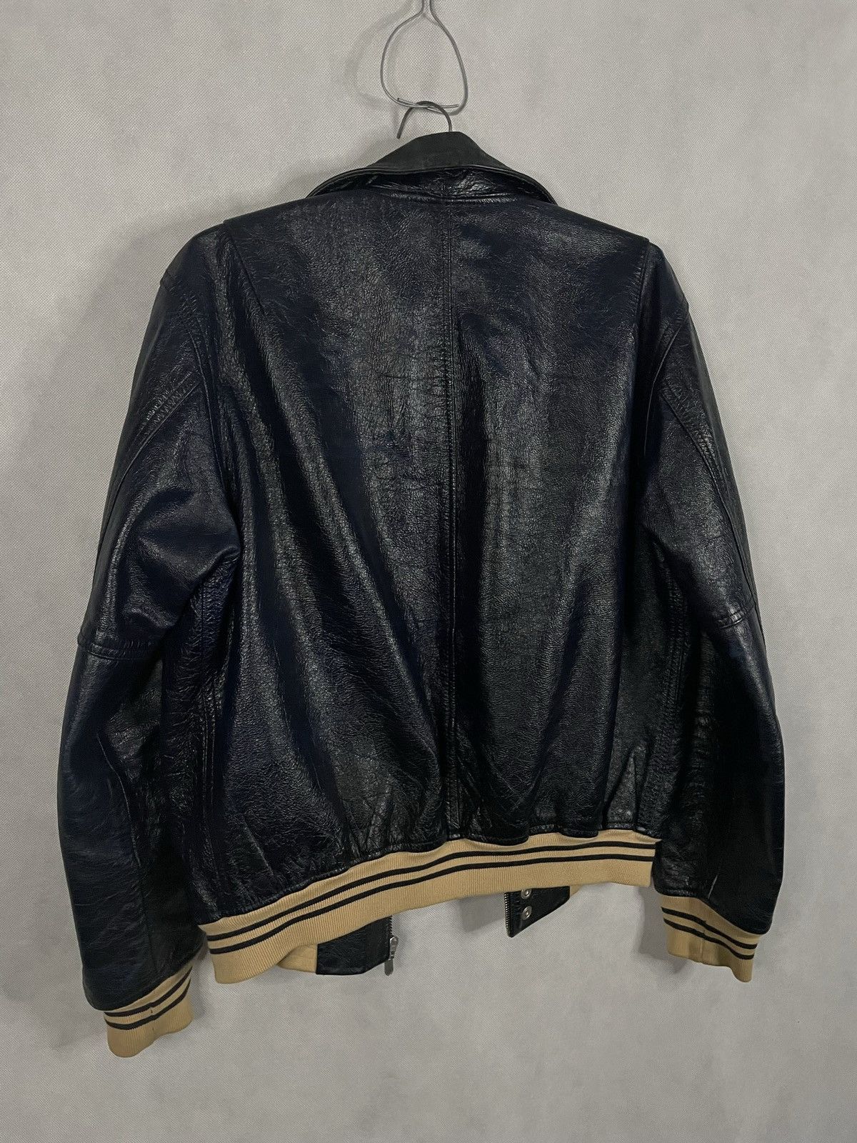 Belstaff × Japanese Brand × Vintage Navy Vintage Y2k 90s Leather Jacket Belstaff UK American USA Size US M / EU 48-50 / 2 - 8 Thumbnail