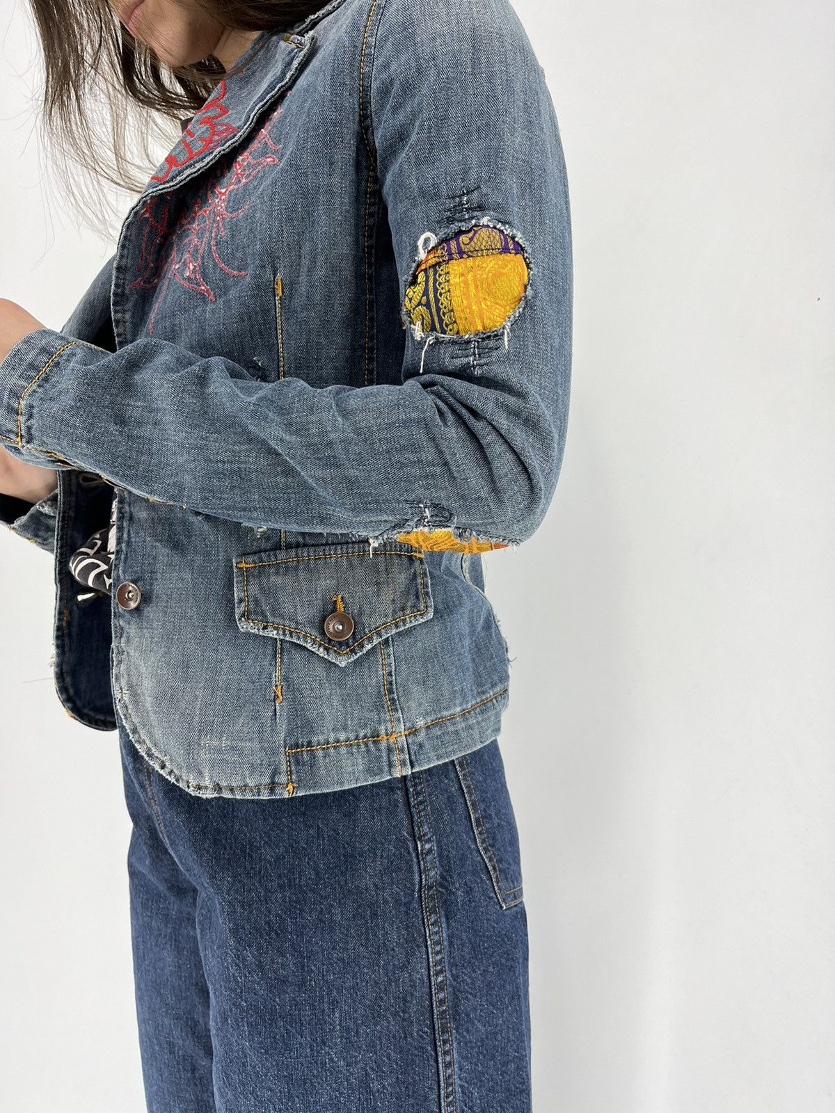 Bray Steve Alan × Japanese Brand Progetti & Prodotti Bray Vintage Y2K Denim Jacket Size S / US 4 / IT 40 - 9 Thumbnail