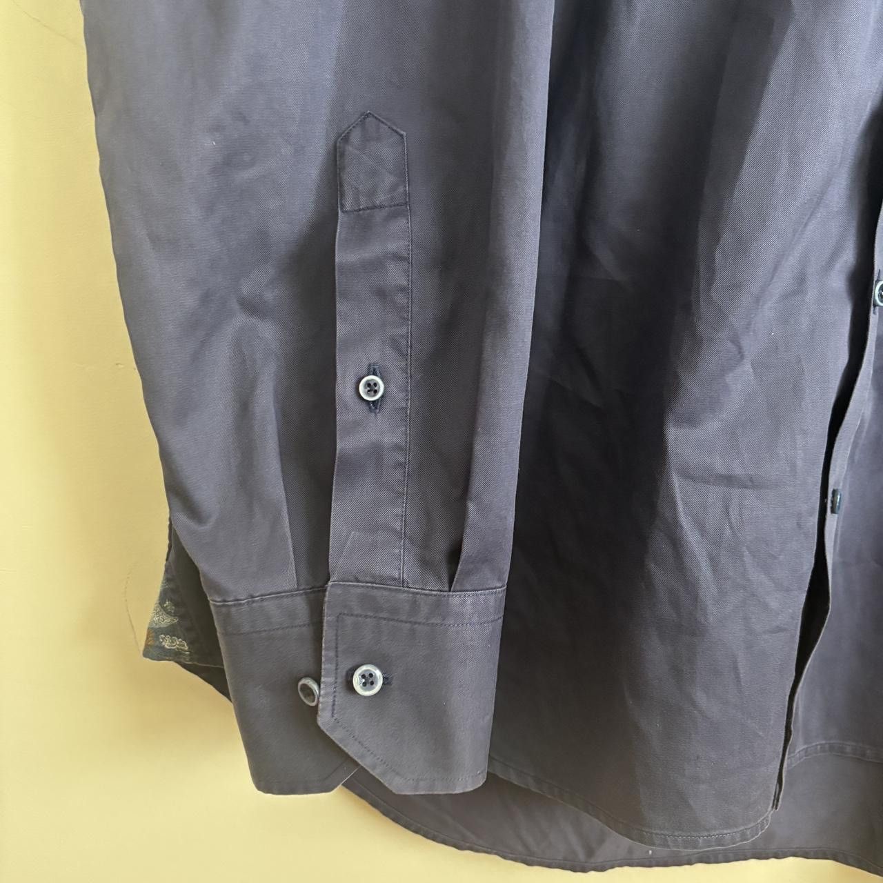 Strenstroms Stenströms Fitted Body Twofold Cotton Shirt Navy Size US L / EU 52-54 / 3 - 4 Thumbnail
