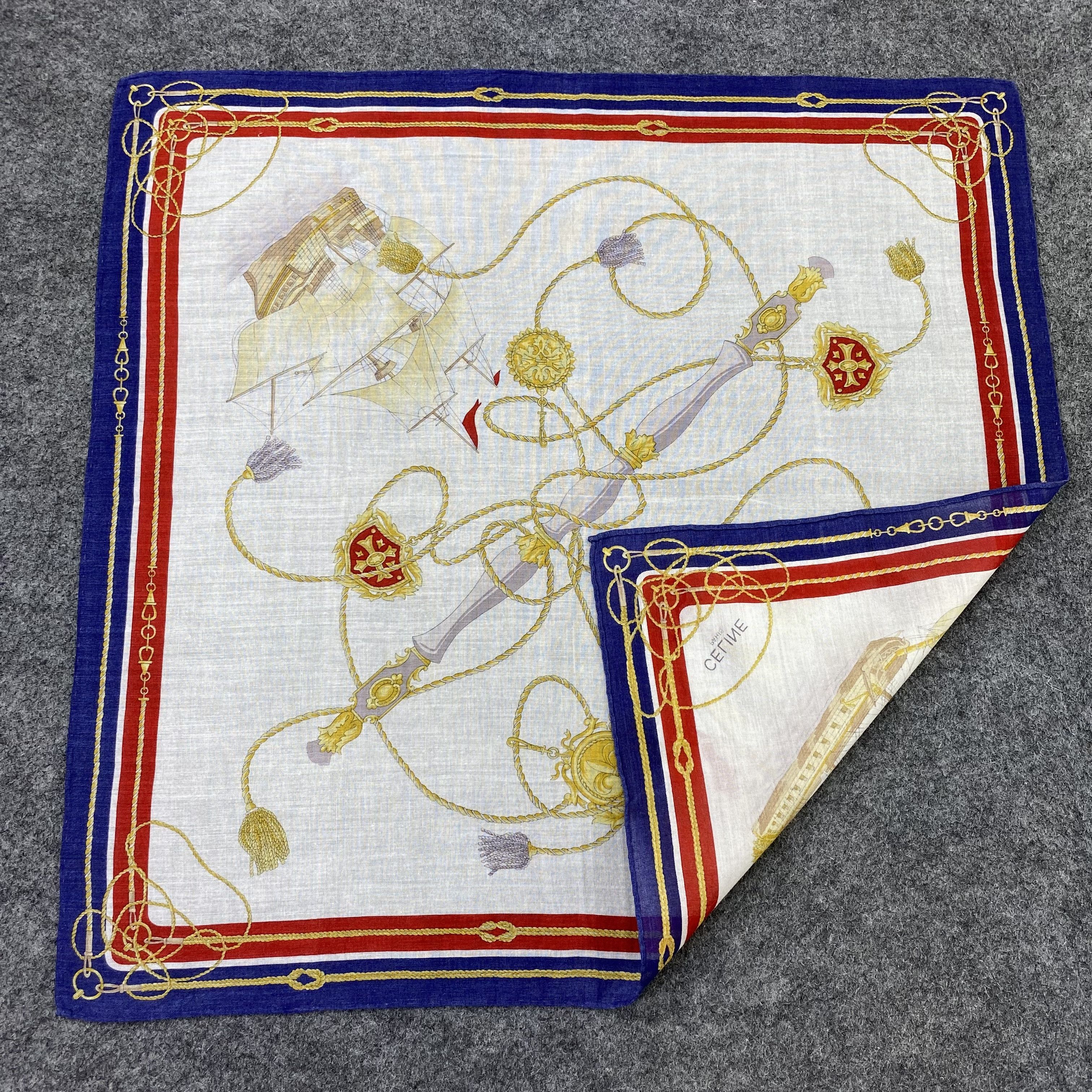 Celine Celine Handkerchief Neckerchief Bandana-B1665 Size ONE SIZE - 5 Thumbnail
