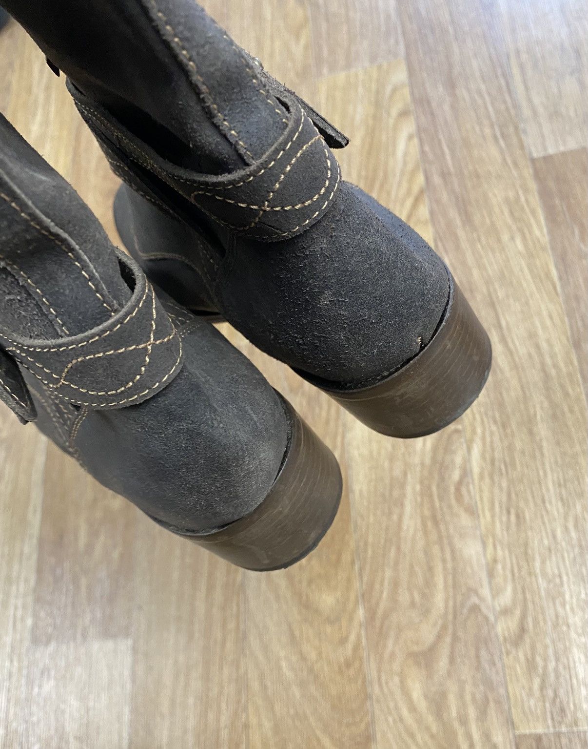 Buttero Buttero Vintage Knee-high Brown Leather Engineer Boots Size US 8 / IT 38 - 11 Thumbnail