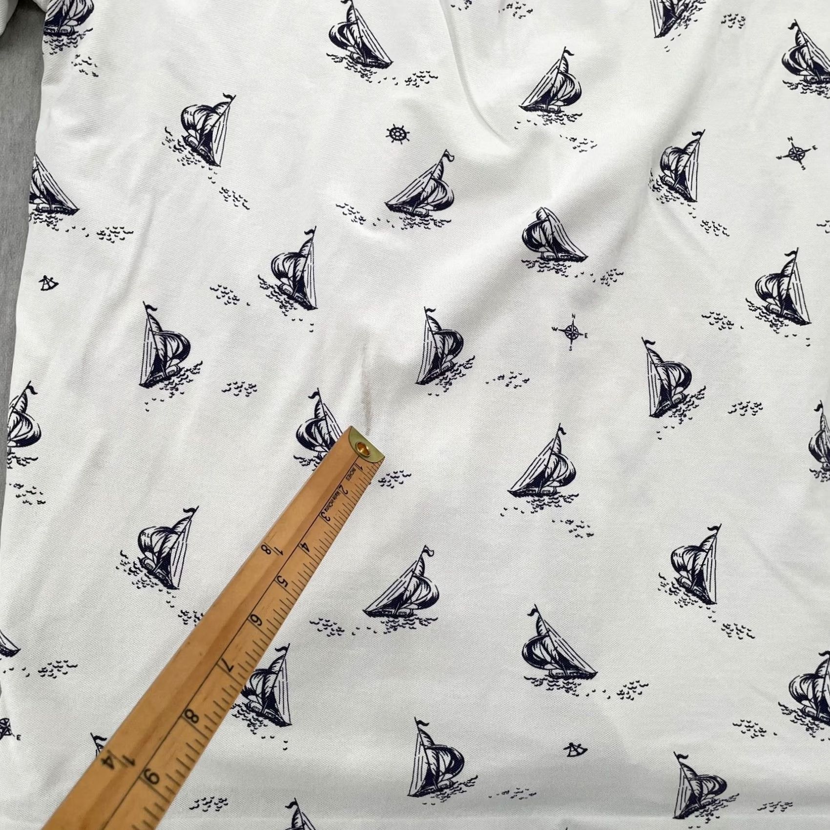 Polo Ralph Lauren VINTAGE Polo Ralph Lauren Shirt Adult XL White Polo Sailboat Graphic Print Knit Oxford Size US XL / EU 56 / 4 - 4 Thumbnail