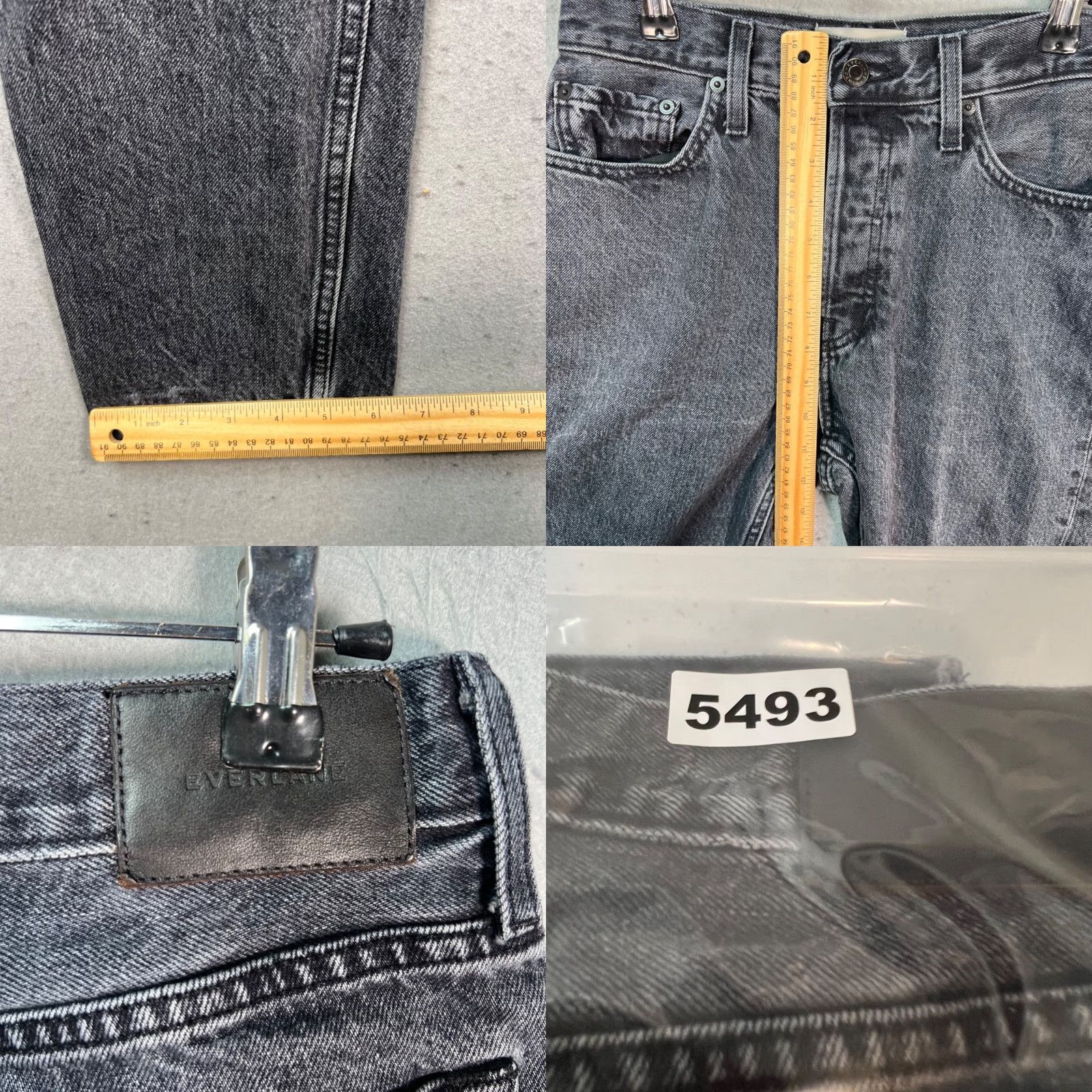Everlane Everlane 90s Jeans Womens Size 27 Regular Organic Cotton Straight-Leg Denim Gray 5-Pocket 28in Inseam Button Rise High Vintage No Women Size 27" / US 4 / IT 40 - 8 Thumbnail