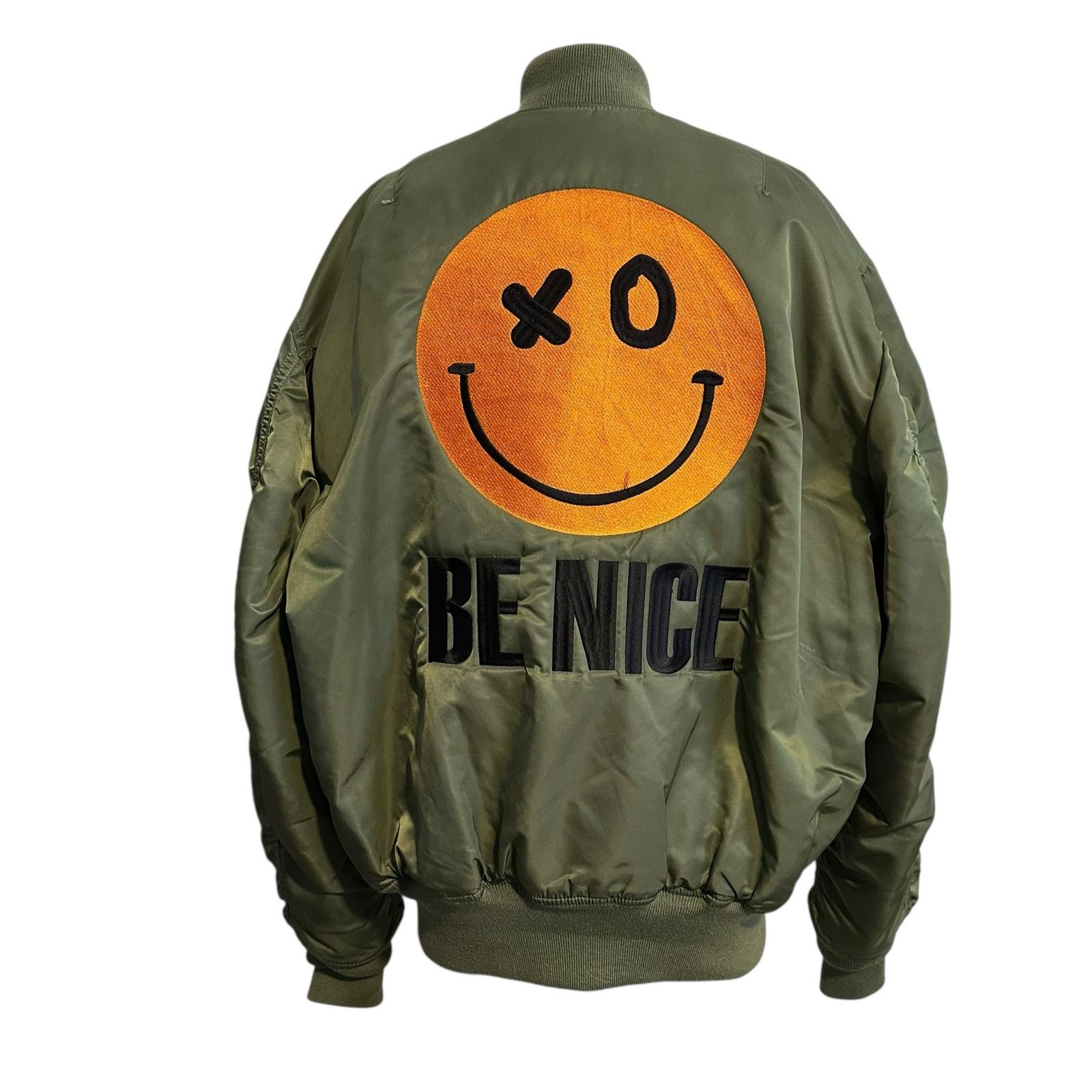 Alpha Industries “Be Nice Bomber Flight Jacket Mens Large
