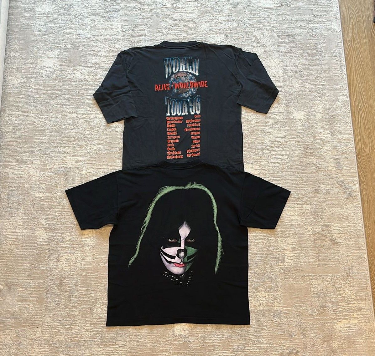 Vintage Lot 2 Vintage 90s Kiss 1996 Ace Frehley Tour Tee shirt XL Size US XL / EU 56 / 4 - 2 Thumbnail
