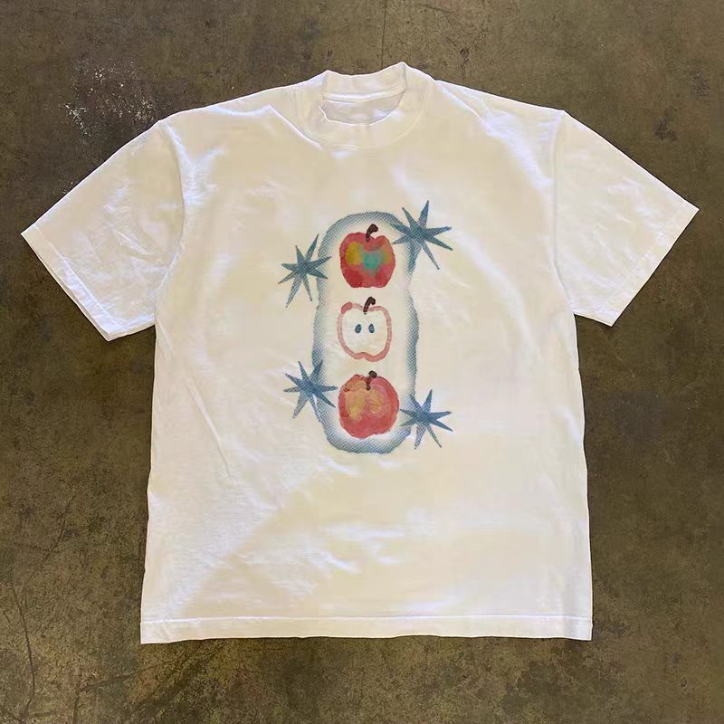 Vintage White washed vintage apple print t-shirt Size US M / EU 48-50 / 2 - 1 Thumbnail