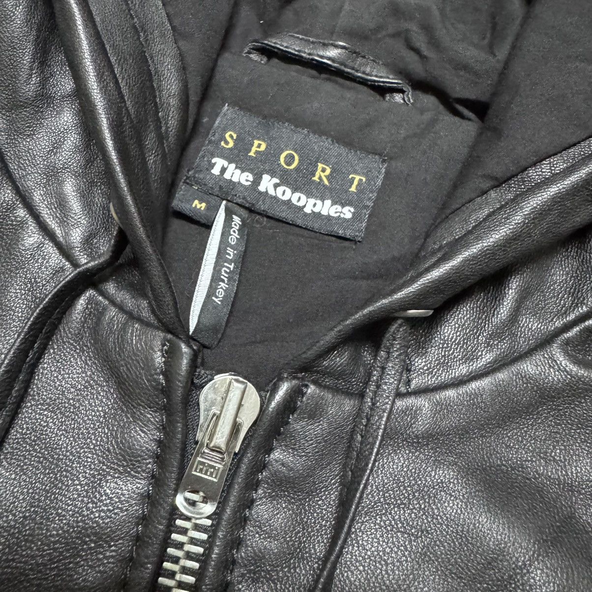 The Kooples The Kooples Leather Bomber Jacket Hooded Fluer Size US M / EU 48-50 / 2 - 19 Thumbnail