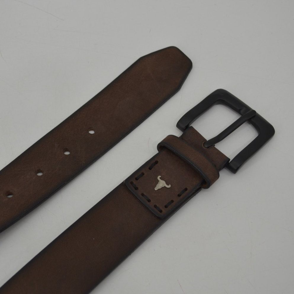 Other American Bison Brown Leather Belt Durable Mens Classic Sz 32 Size 32 - 5 Thumbnail