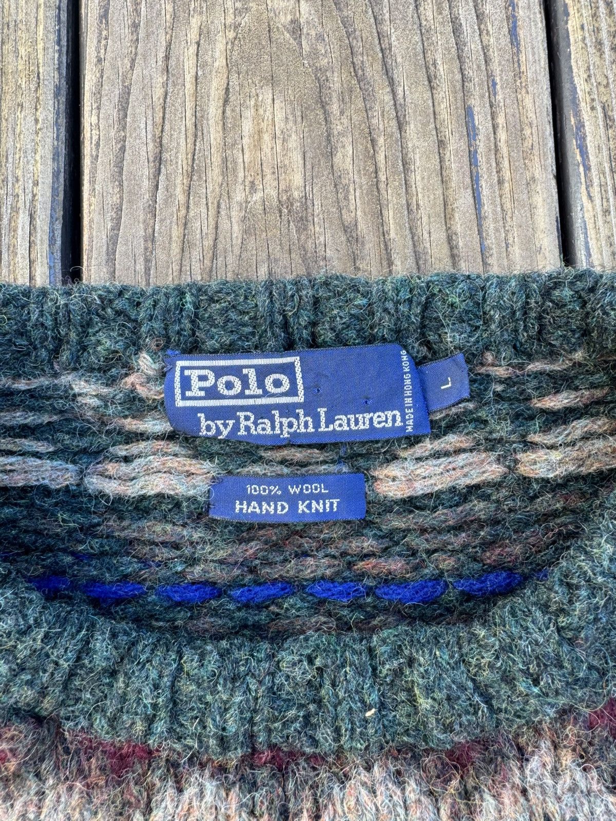 Polo Ralph Lauren × Ralph Lauren × Vintage Polo Ralph Lauren Vintage Fair Isle Knit Multi Sweater Large Size US L / EU 52-54 / 3 - 3 Thumbnail