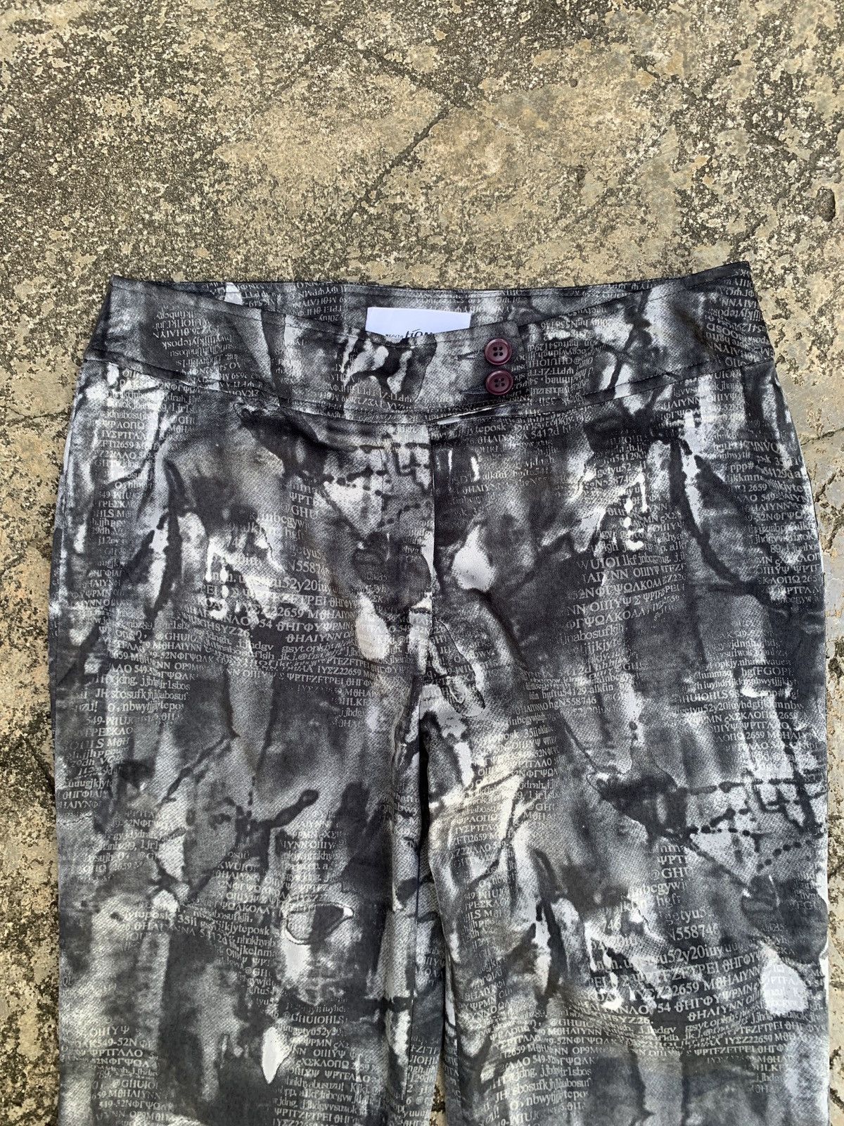 Hysteric Glamour × If Six Was Nine × Japanese Brand 2000s Whealth Honor Poem Smoky Graphic Flared bootcut Pants Size 29" - 6 Thumbnail