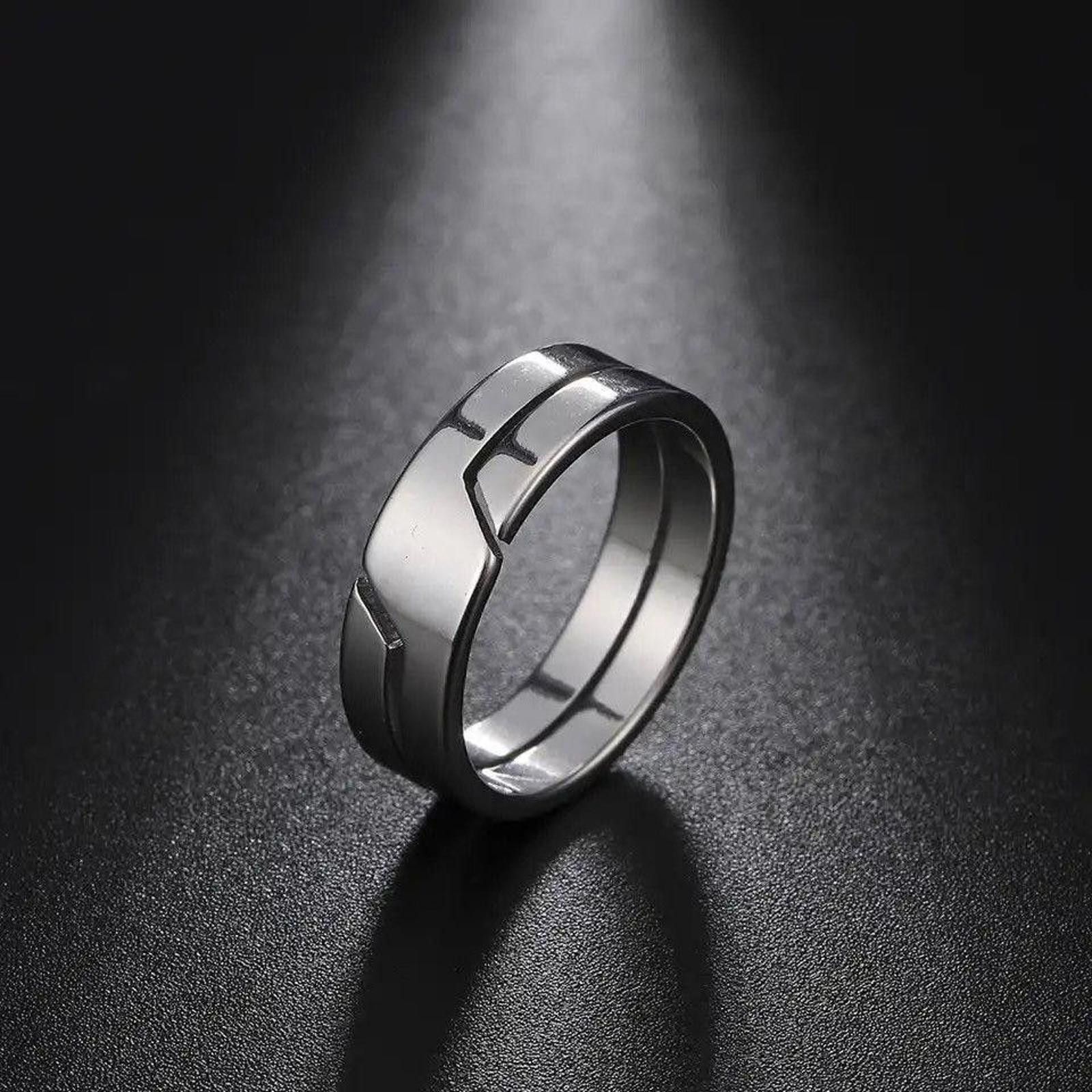 Jewelry Minimalist Stainless Steel Ring Size ONE SIZE - 8 Thumbnail