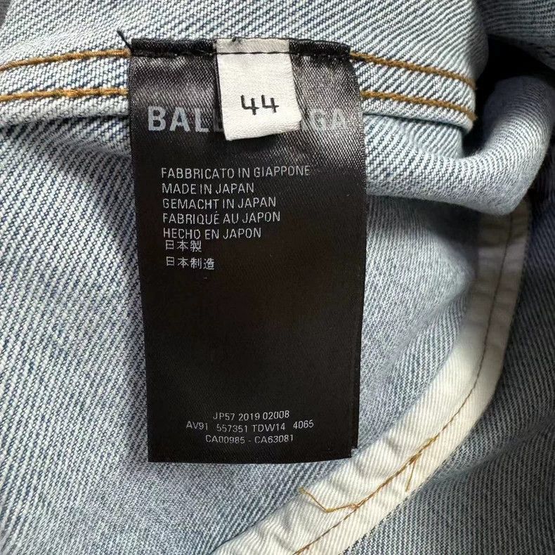 Balenciaga balenciaga denim jacket with logo design Size US L / EU 52-54 / 3 - 6 Thumbnail