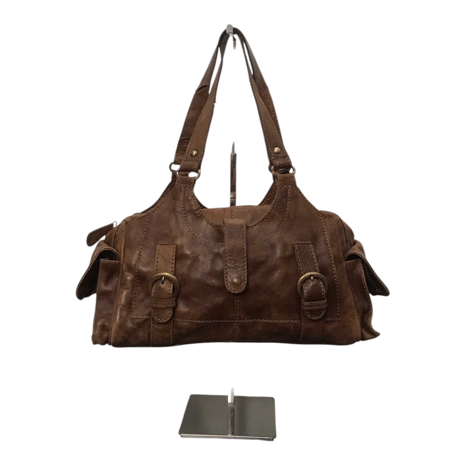 Leather N* 11 Brown Leather HandBag Size ONE SIZE - 3 Thumbnail