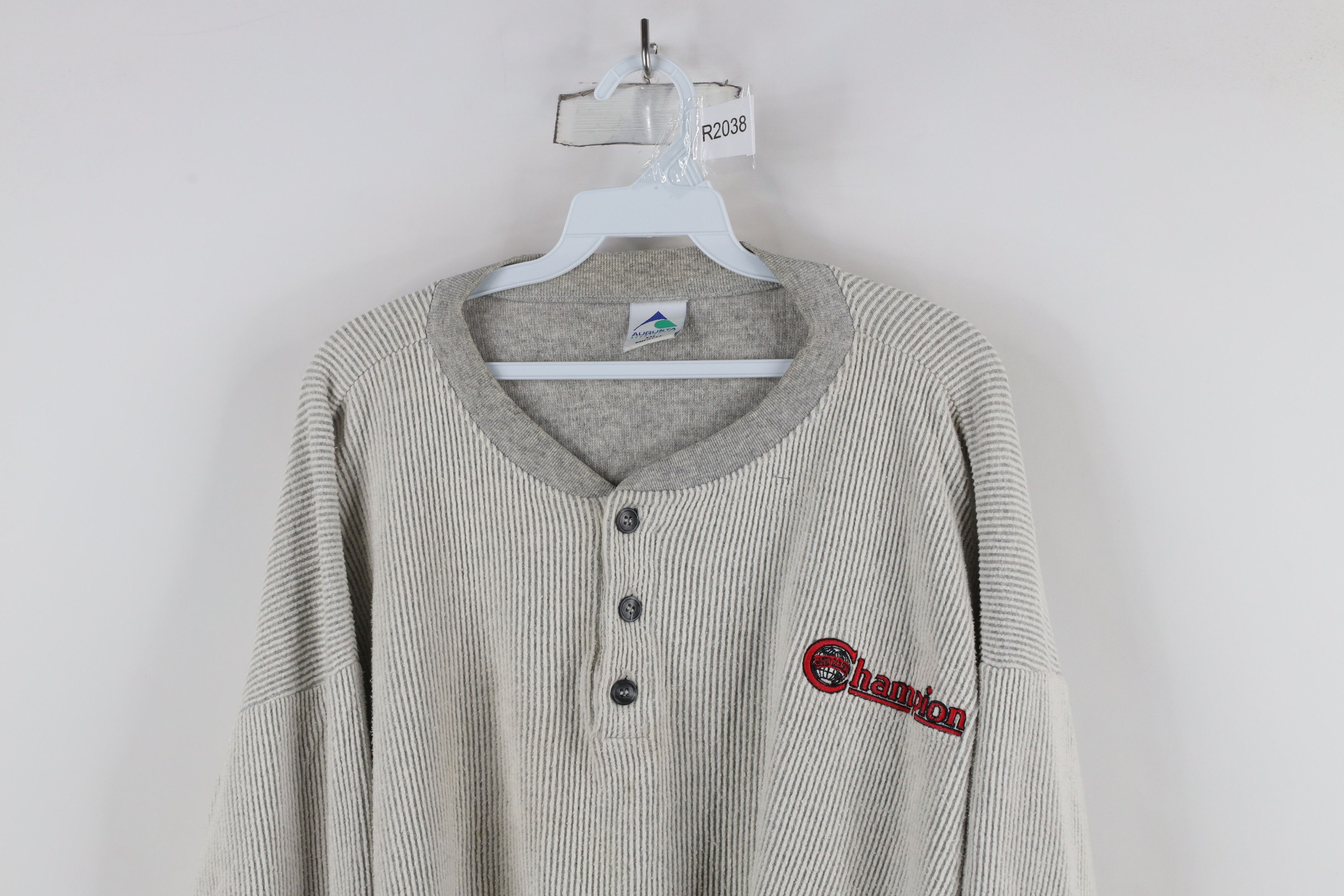Champion × Vintage Vintage 90s Champion Spark Plugs Ribbed Henley Sweater USA Size US XXL / EU 58 / 5 - 2 Thumbnail