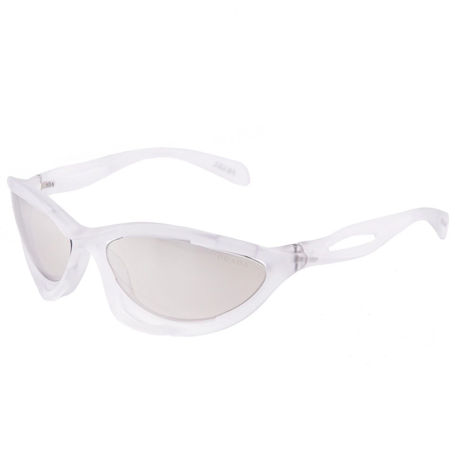 Prada PRADA PRA23S MORPH Frost Crystal Silver Mirror Wavy A23 A26 Size ONE SIZE - 4 Thumbnail