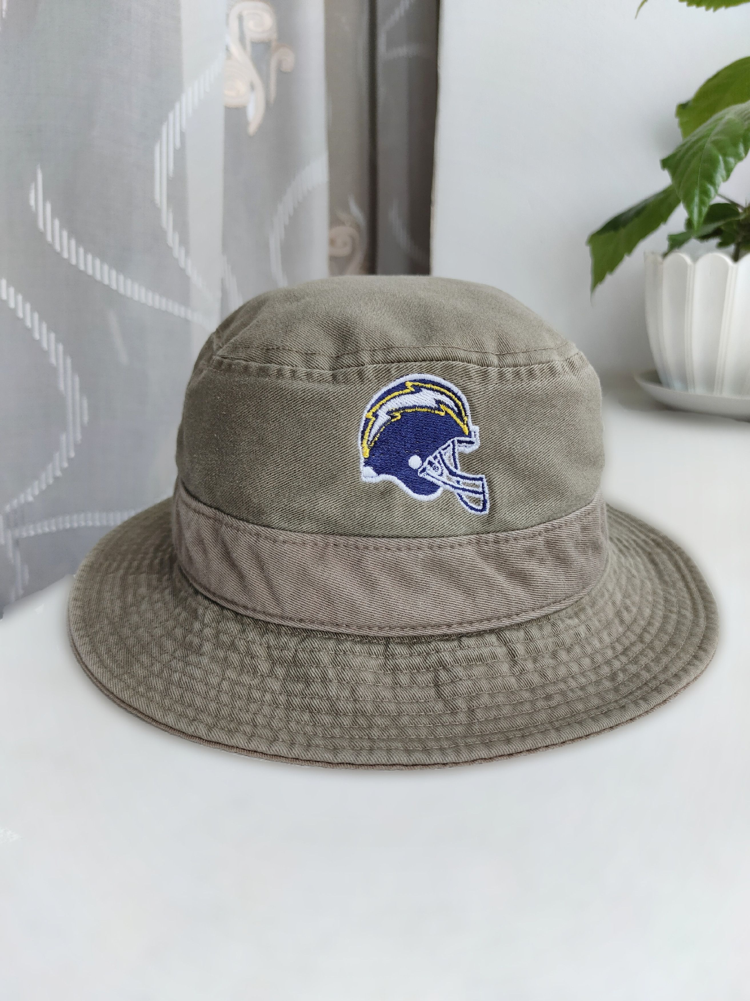 NFL Vintage Bucket Hat NFL Twins Enterprise Rugby Helmet Logo Size ONE SIZE - 1 Thumbnail