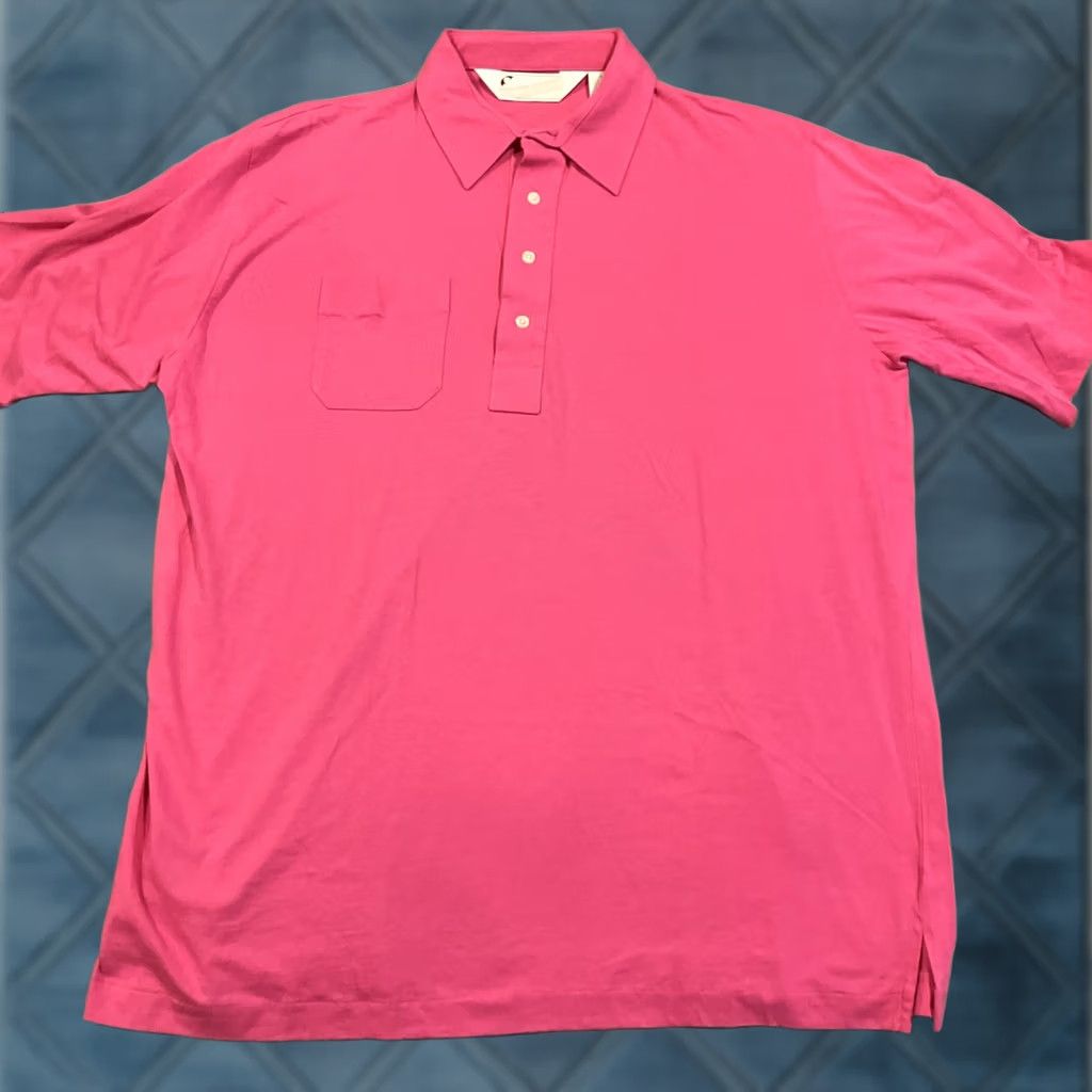 Vintage VINTAGE Arnold Palmer Polo Pink Dark 100% Cotton Golf Men XL Shirt Size US XL / EU 56 / 4 - 1 Thumbnail