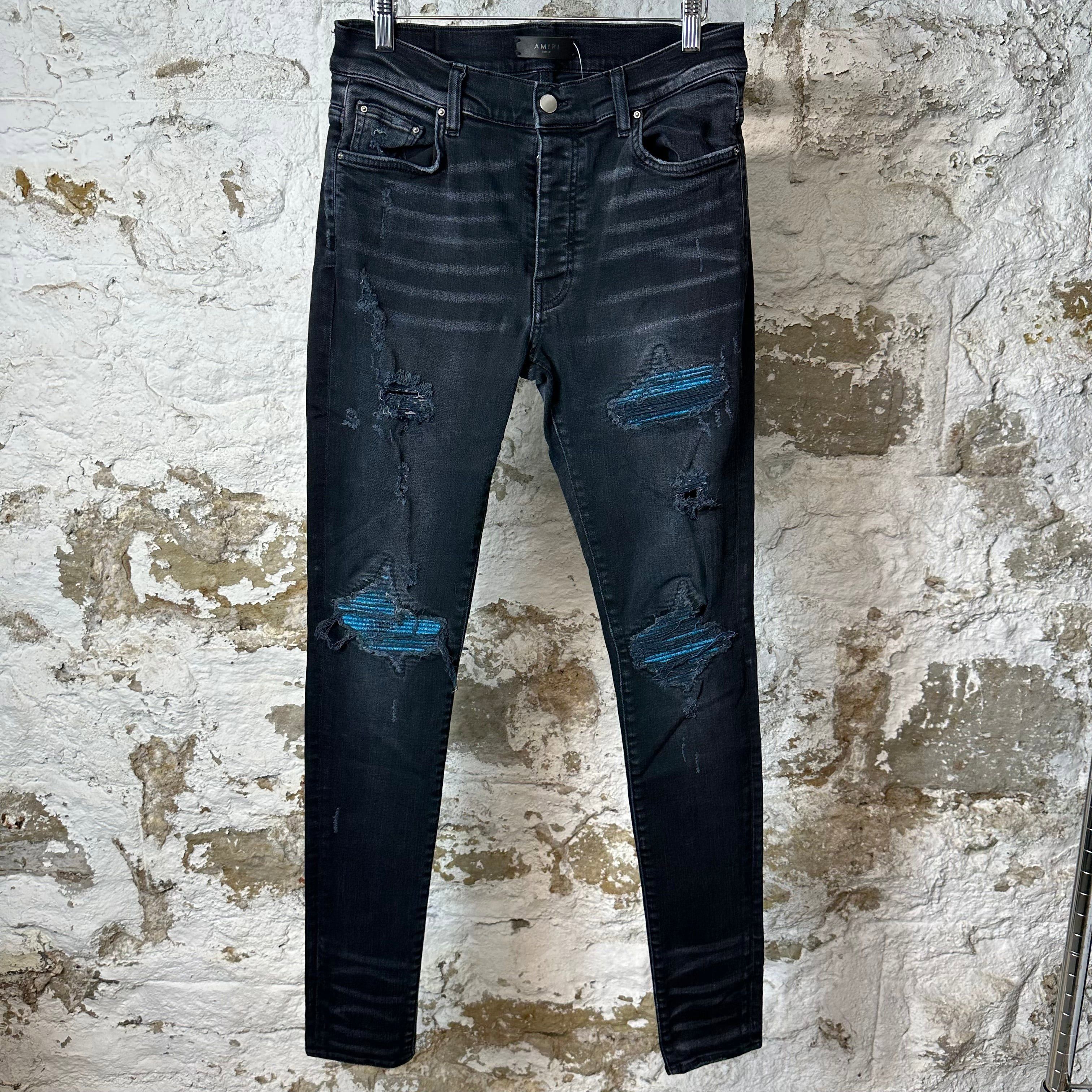 Amiri Amiri MX1 Brown Plaid Black Denim Jeans Sz 31 | Grailed