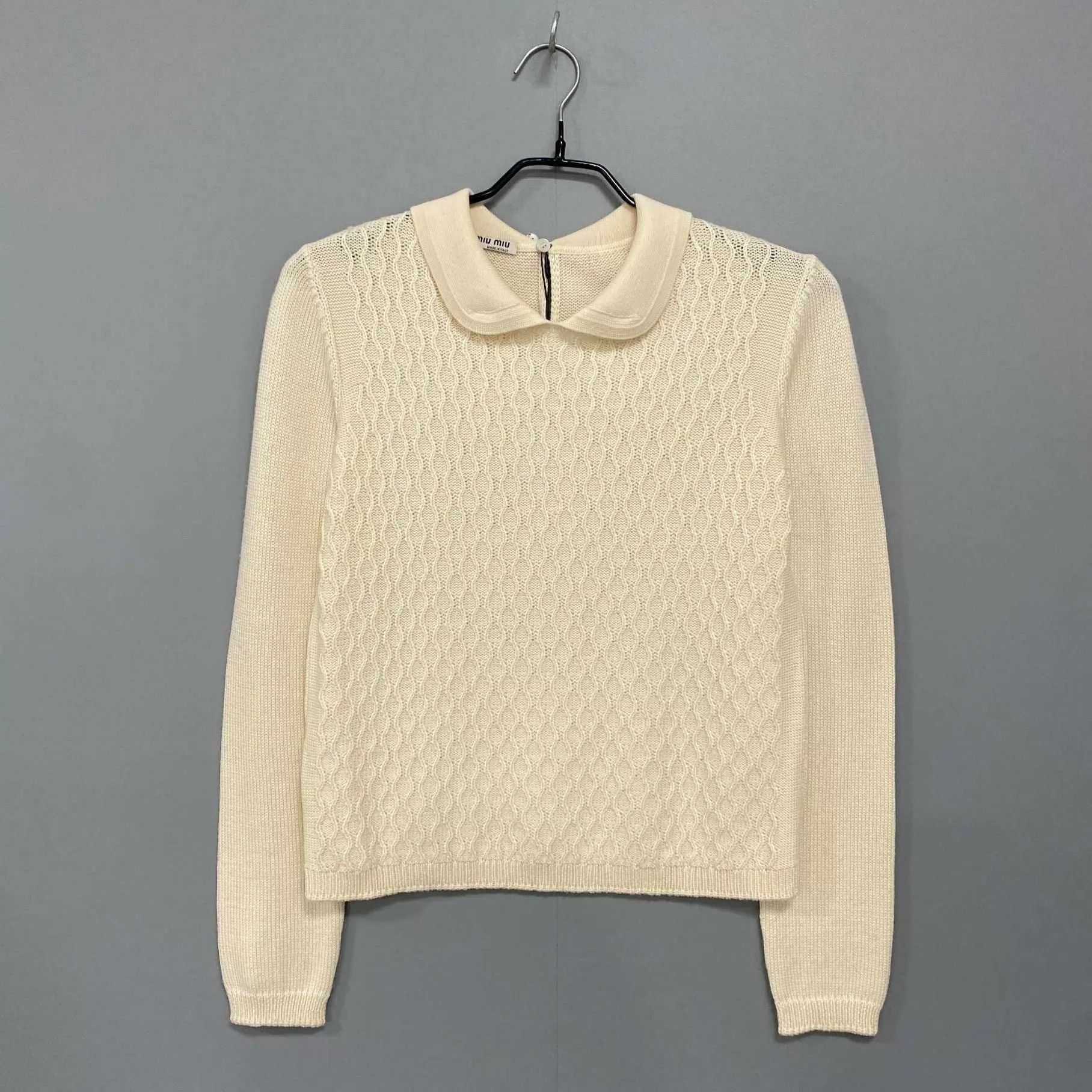 Miu Miu MIU MIU Light Collared Knit Sweater Size S / US 4 / IT 40 - 2 Thumbnail