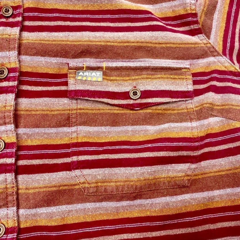 Ariat Ariat Rebar Flannel Shirt Womens XXL Long Sleeve Button-Up Southwest Aztec 8495 Size XXL / US 16-18 / IT 52-54 - 5 Thumbnail