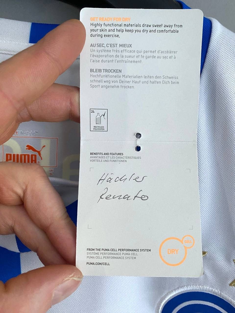 Puma Grasshopper Zurich 2013/14 Home Soccer Jersey Autograph Team Size US XL / EU 56 / 4 - 17 Thumbnail