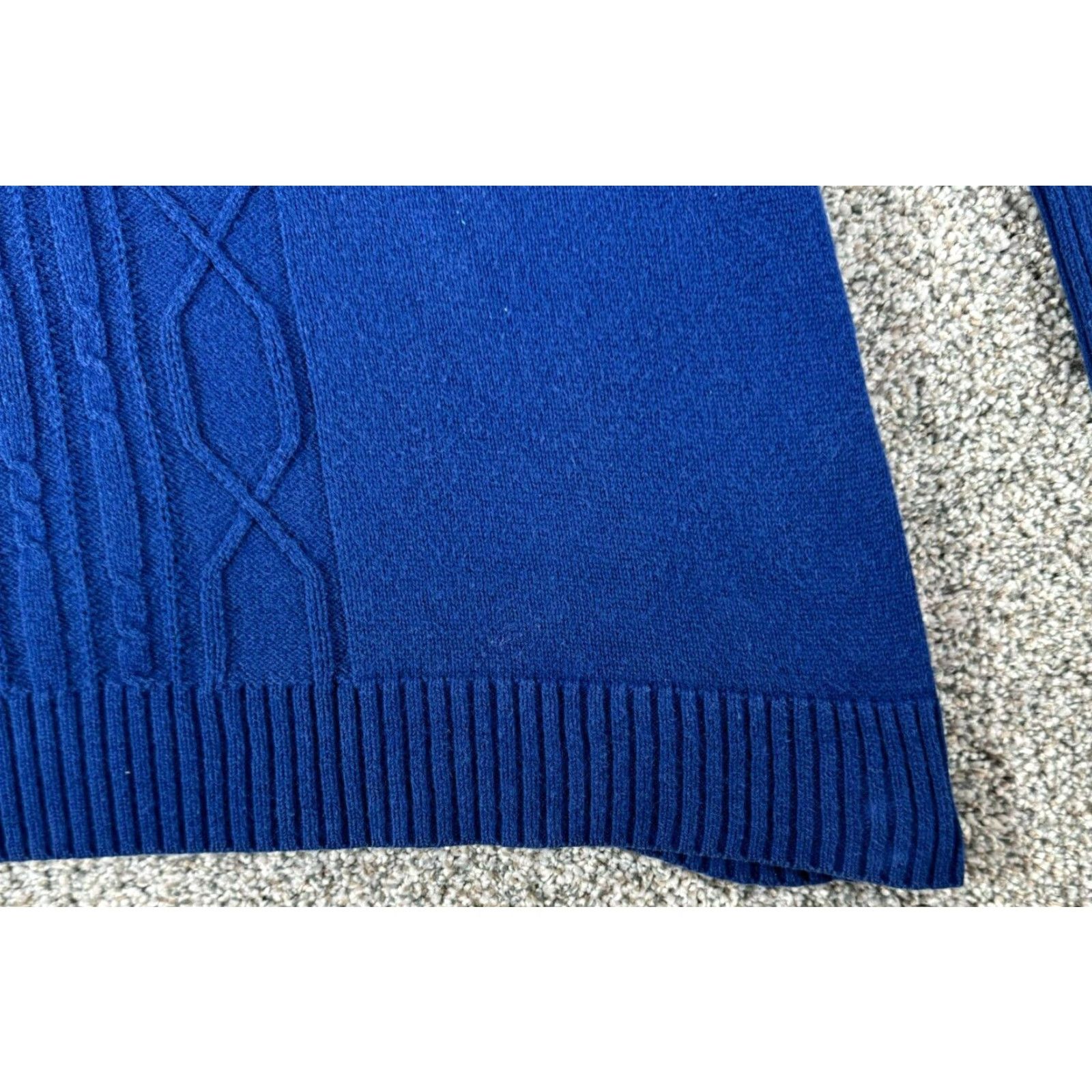 Vintage VINTAGE 90s Y2K Henley Sweater Womens 2X Plus Cable Knit Grandmacore Classic Blue 100% Cotton Knit Button Mens? Girls? Size XXL / US 16-18 / IT 52-54 - 3 Thumbnail