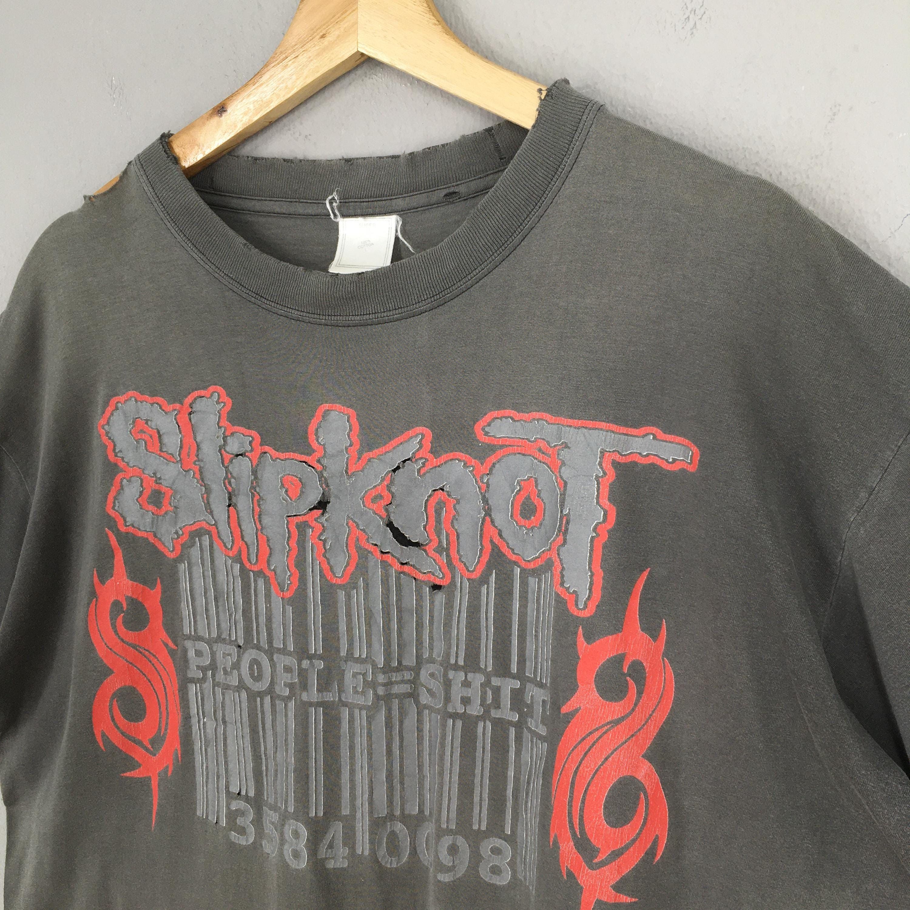 Band Tees × Slipknot 90s Distressed Slipknot Pledge of Allegiance Japan Tour Tee Size US L / EU 52-54 / 3 - 3 Thumbnail