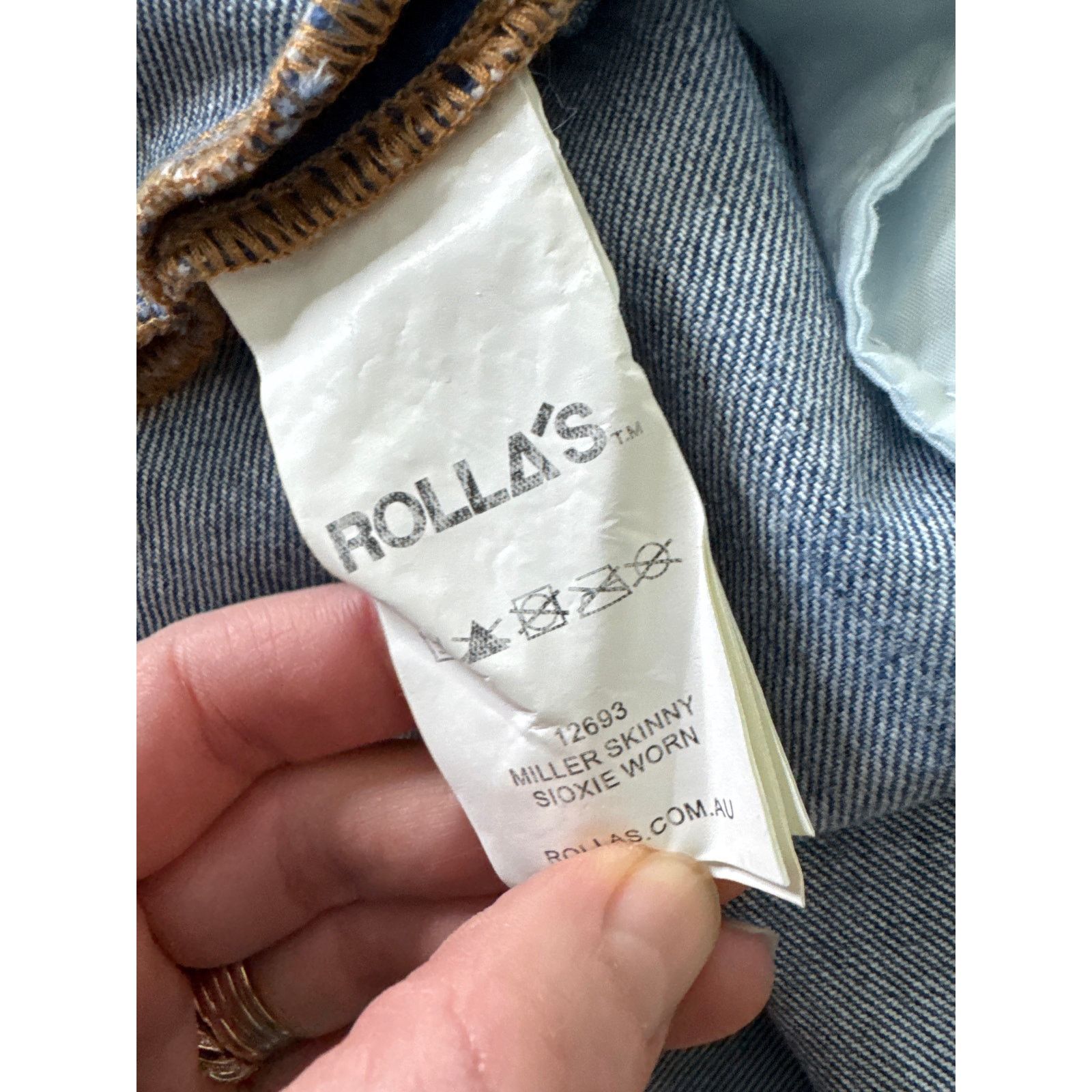 Rolla's ROLLAS Miller Mid High Rise Slim Denim Jeans in G'day Mate Size 26" / US 2 / IT 38 - 9 Thumbnail