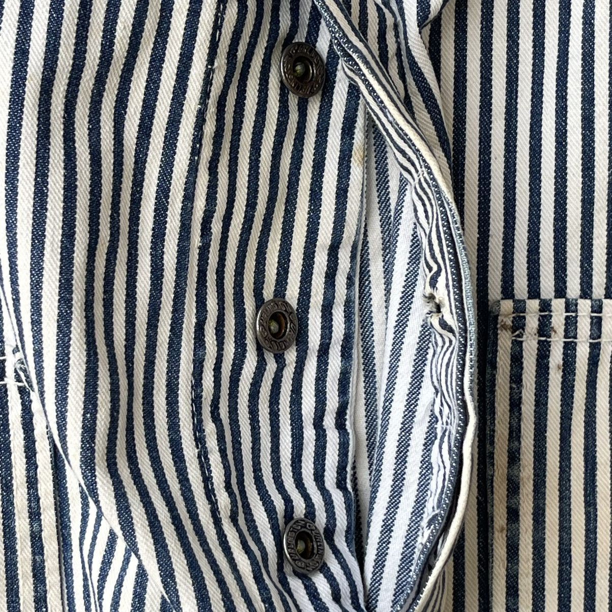 Vintage Vintage 50s Burlington Mfg Co Hickory Stripe Double Knee Size US 43 - 11 Thumbnail