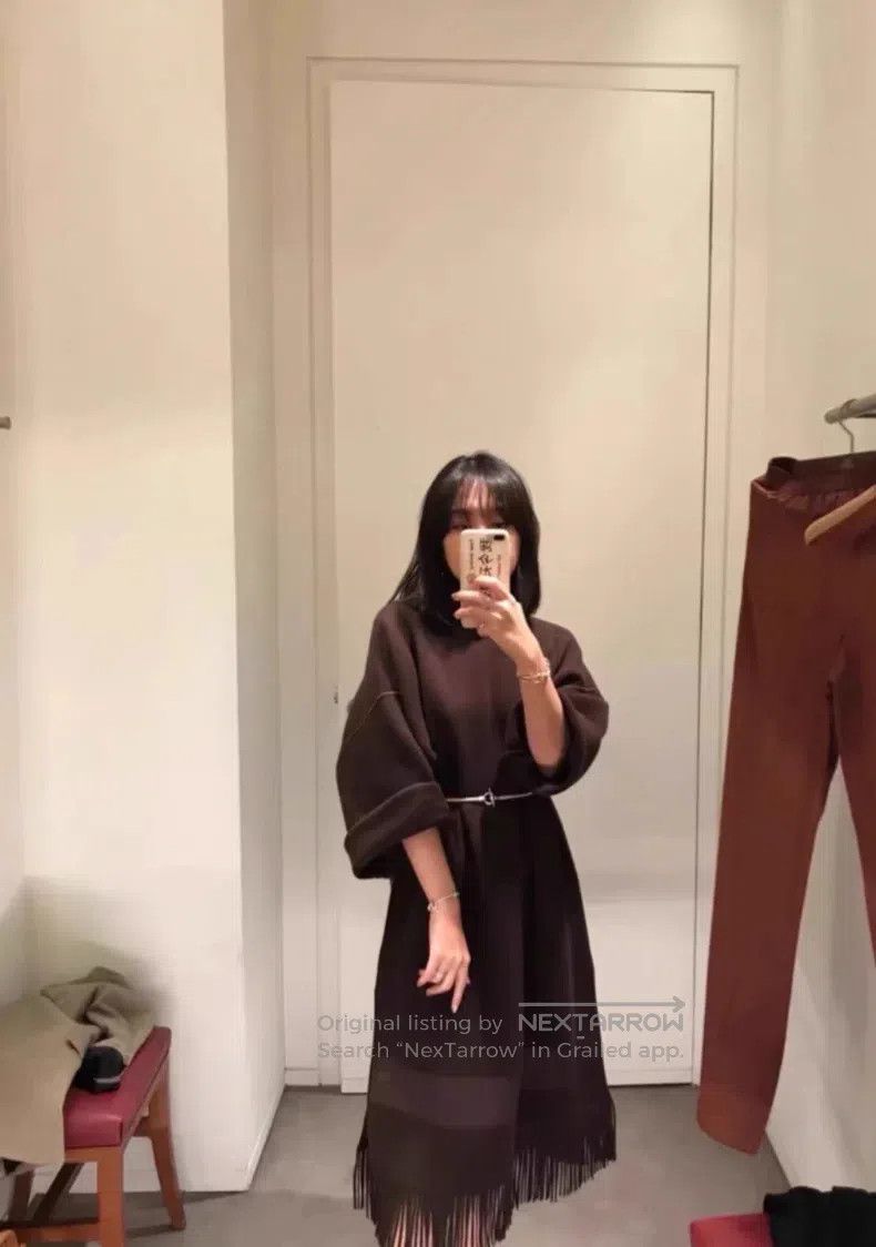 Hermes Hermes Cashmere Fringe Dress Coat Size XXS / US 00 / IT 34 - 3 Thumbnail