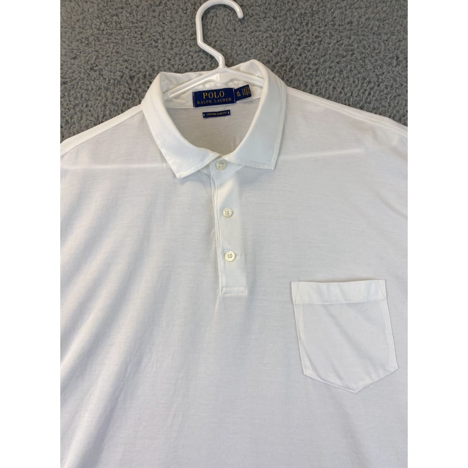 Polo Ralph Lauren Ralph Lauren Polo Shirt XL White Cotton Short Sleeve Pullover LIGHT / 61-19 Mens Regular Golf Casual Polo Ralph Lauren Shirt Size US XL / EU 56 / 4 - 2 Thumbnail