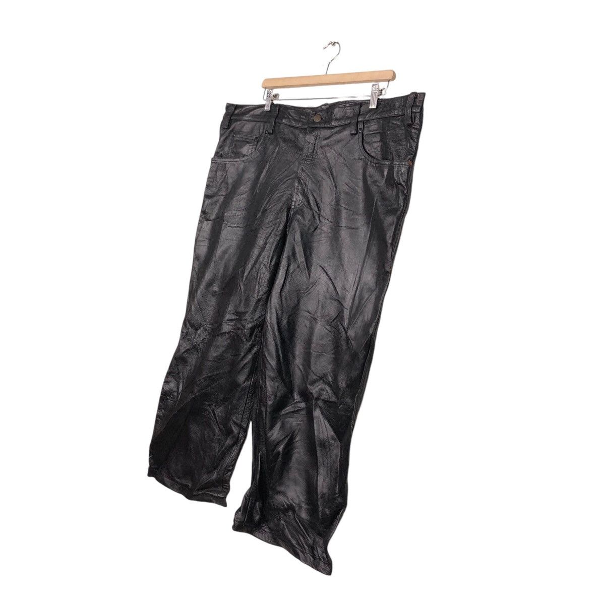 Genuine Leather 📌Vintage Short Leather Pants Horn Works Size US 44 / EU 60 - 3 Thumbnail