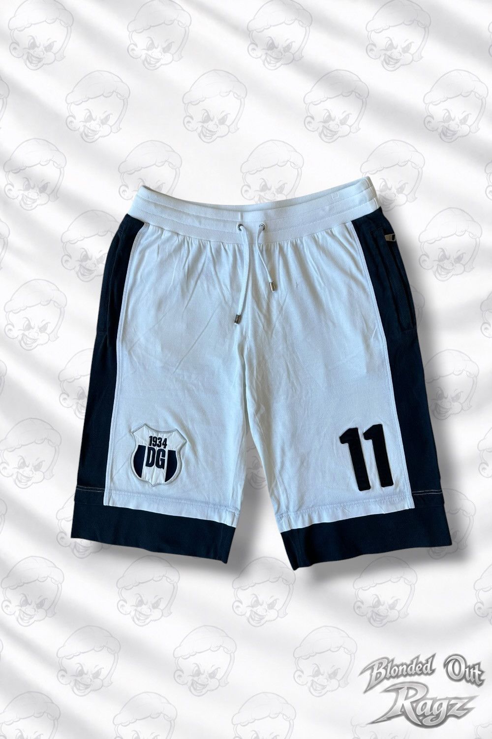 Dolce & Gabbana Dolce & Gabanna 11 Tape Shorts White/Navy Size US 30 / EU 46 - 1 Thumbnail