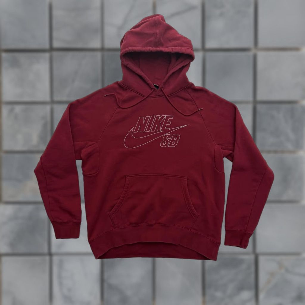 Nike Nike SB Sweater Hoodie Mens Large Red Fleece Pullover Skateboarding Shirt Size US L / EU 52-54 / 3 - 1 Thumbnail