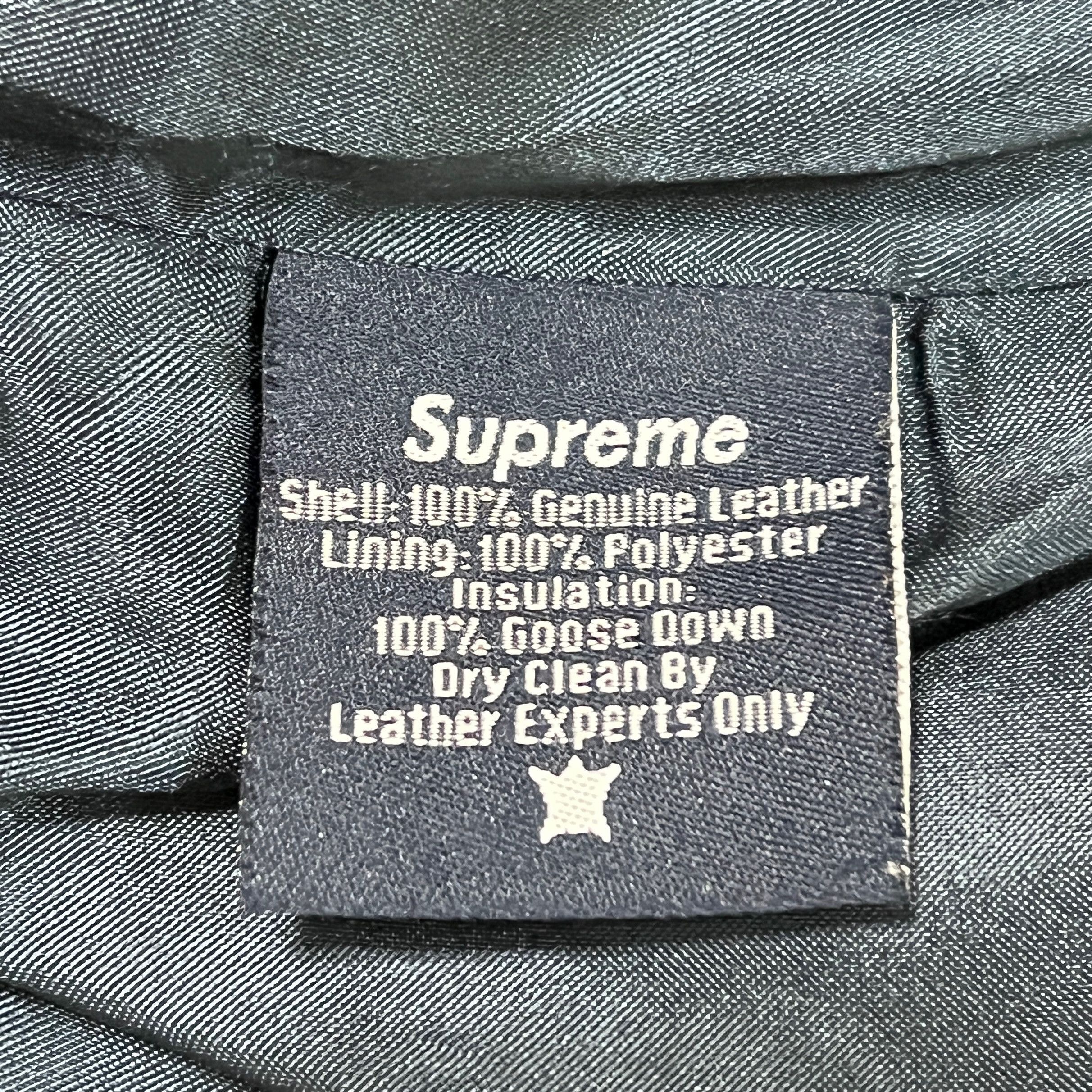 Supreme Supreme AW05 Leather Down Jacket Black Size US M / EU 48-50 / 2 - 9 Thumbnail