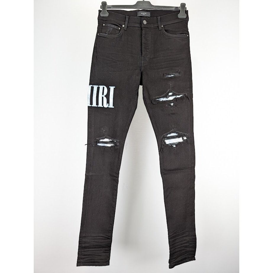 Amiri o1rshd1 Tie Dye Core Logo Jeans in Black Size US 33 - 2 Thumbnail