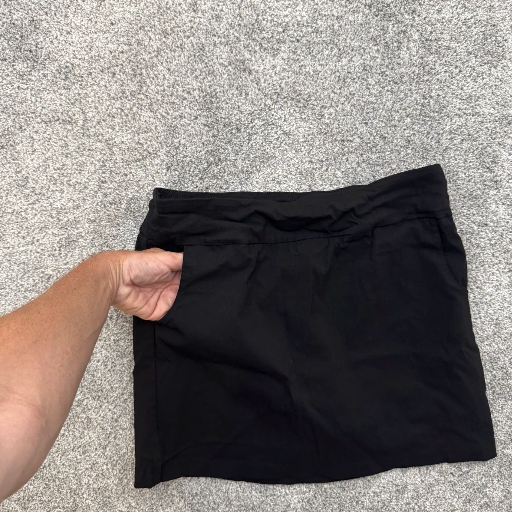 Vintage Zac & Rachel Skort Women 12 Black Solid Athletic Gothic Classic Dark Academia Office Chic Preppy Golf Walking Size ONE SIZE - 5 Thumbnail