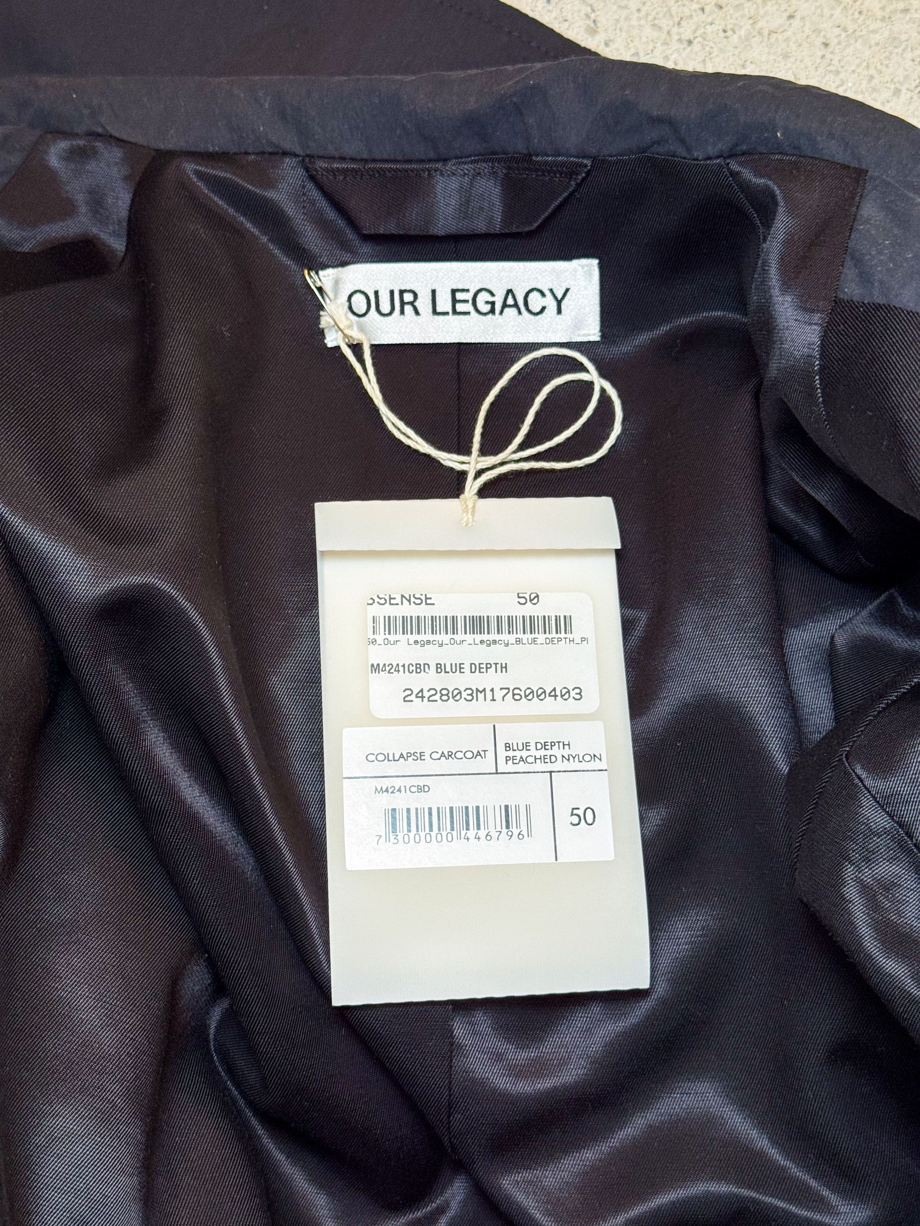 Our Legacy OUR LEGACY Navy Collapse Car Coat Sz 50 Size US M / EU 48-50 / 2 - 10 Thumbnail