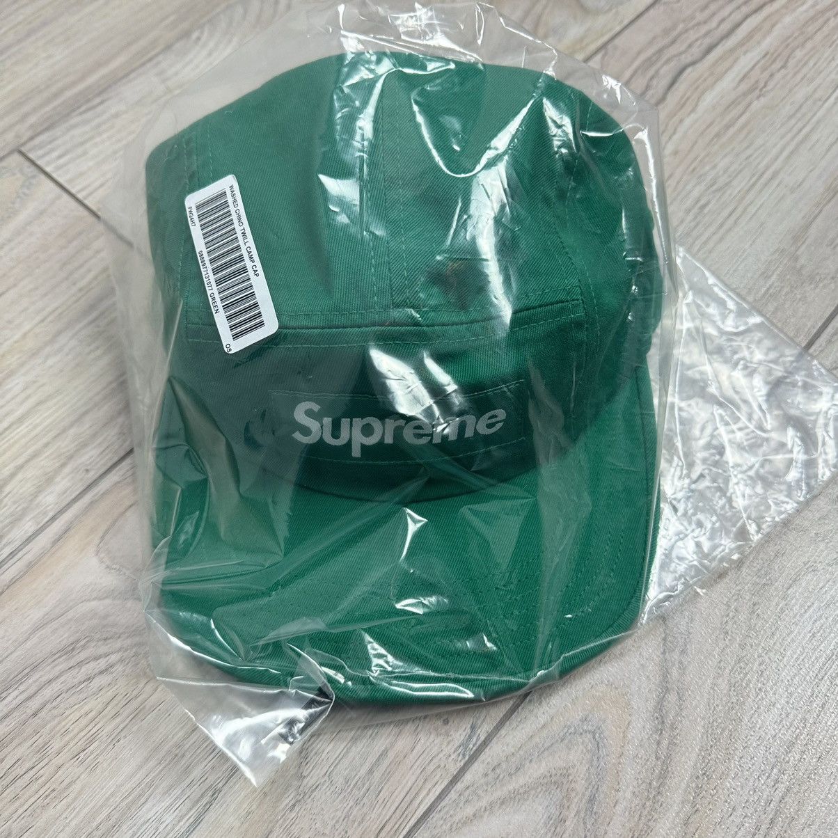 Hypebeast Supreme Washed Chino Twill Camp Cap Green FW24 Deadstock Size ONE SIZE - 3 Thumbnail