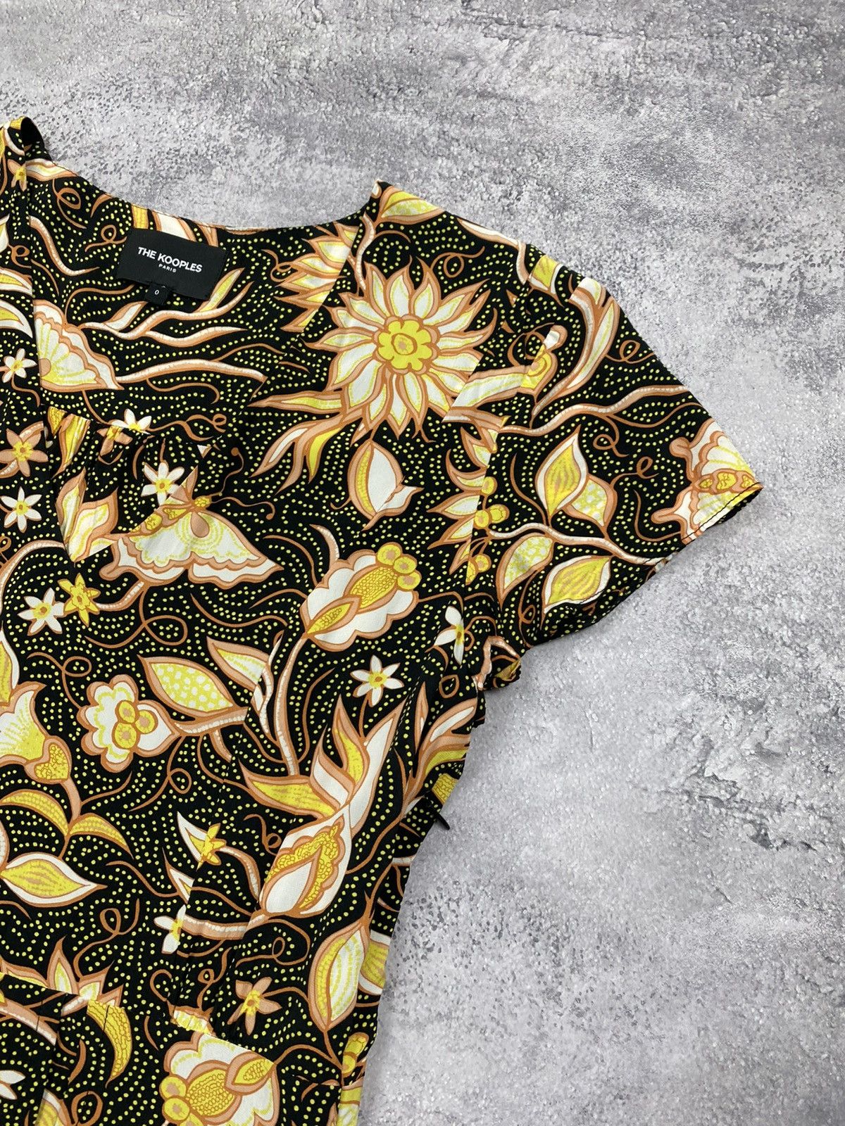 The Kooples The Kooples Paris Floral Multicolour Midi Dress Size 0 Size XS / US 0-2 / IT 36-38 - 13 Thumbnail