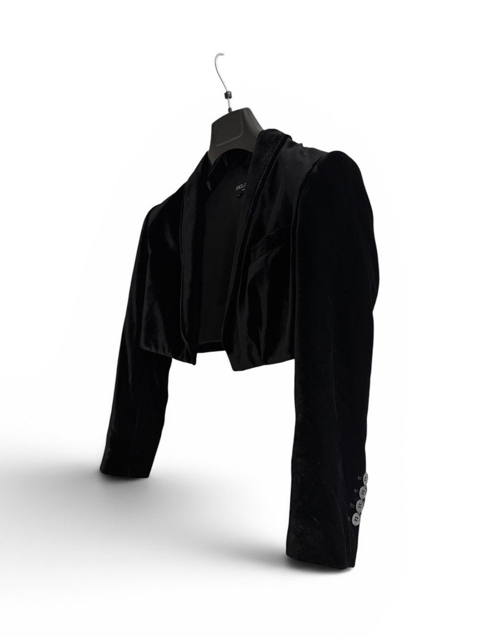 Dolce & Gabbana Dolce Gabbana Velour Cropped Blazer Jacket Size S / US 4 / IT 40 - 2 Thumbnail